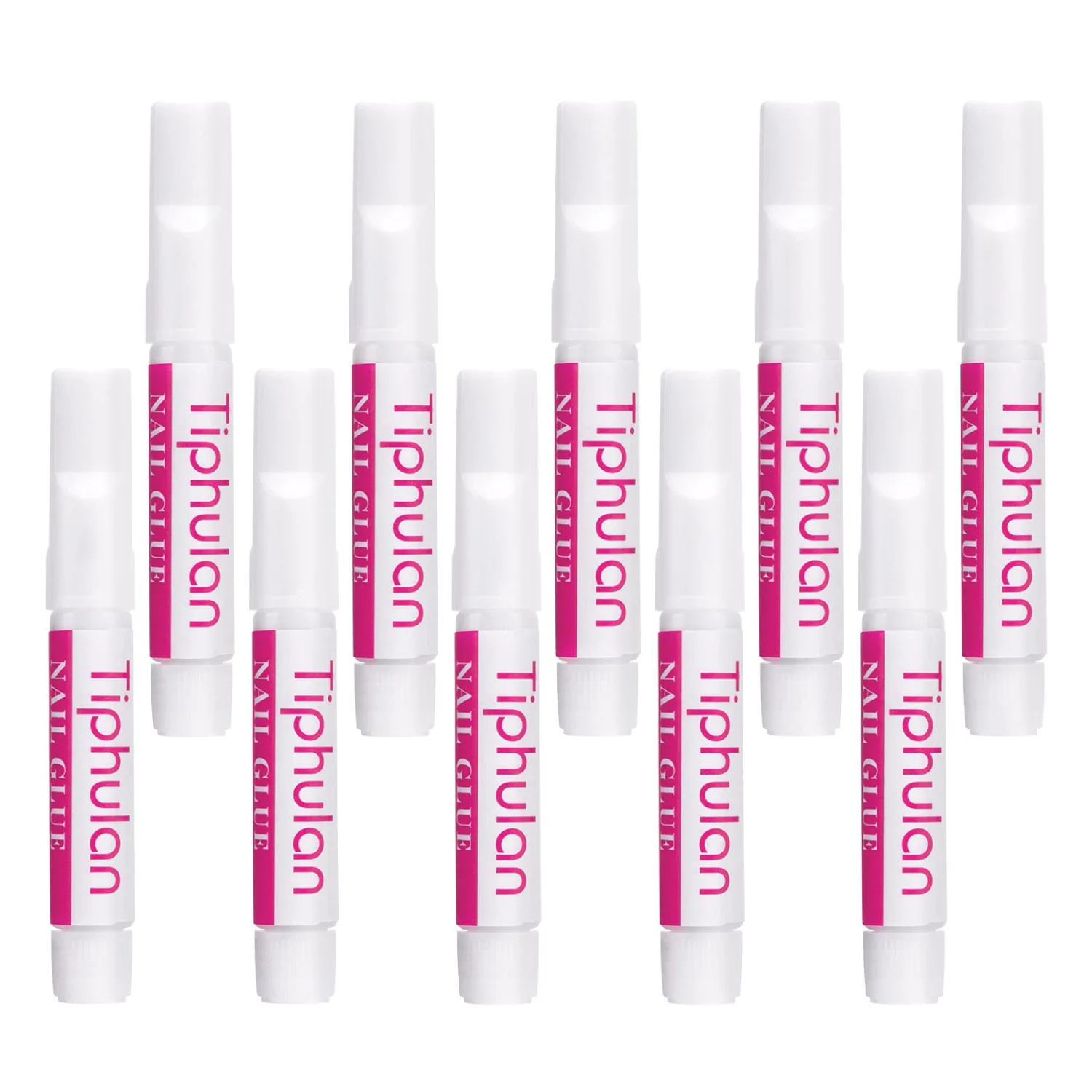 10Pcs 20ml Professional Nail Glue for Press On Nails, Nail Tips, Acrylic Nails - Super Strong, Quick-Drying & Long-Lasting, Easy to Open