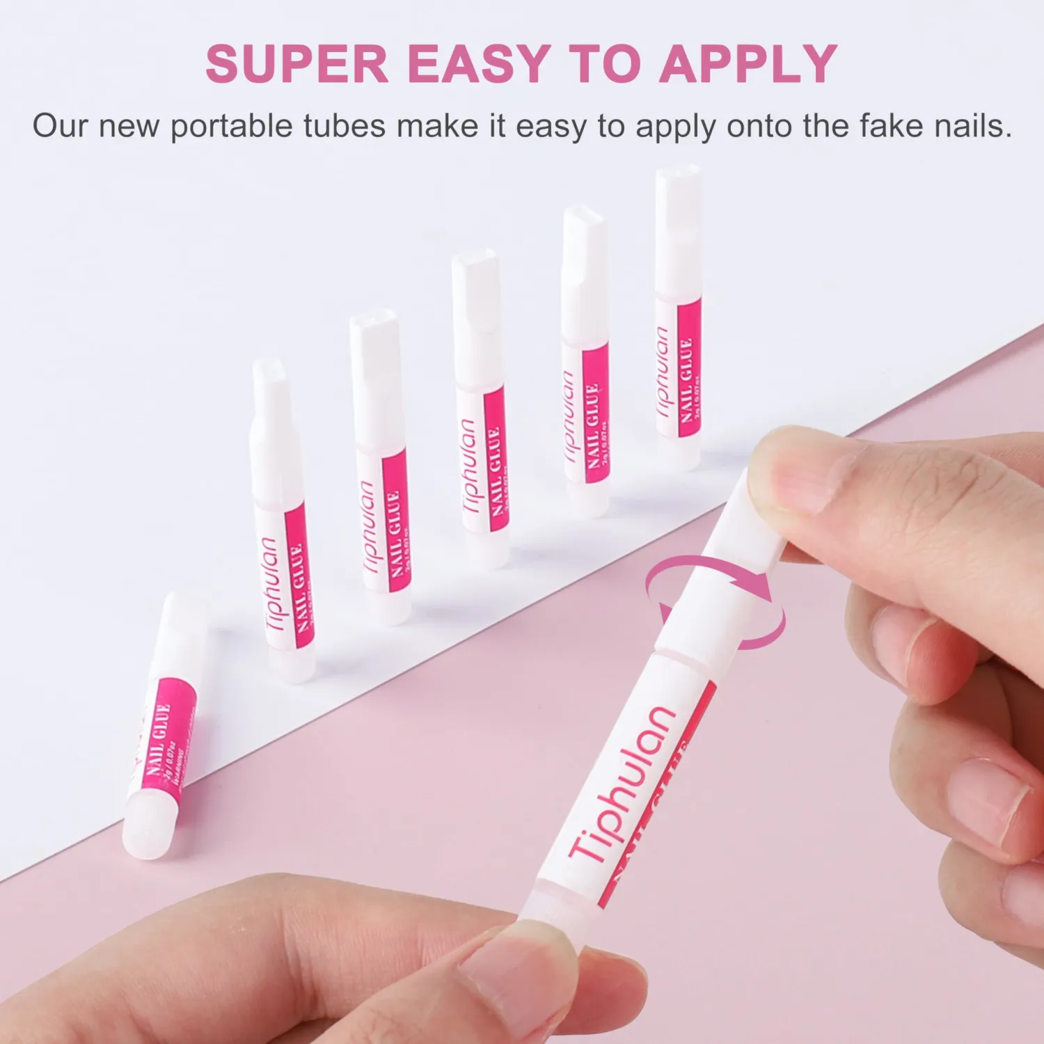 10Pcs 20ml Professional Nail Glue for Press On Nails, Nail Tips, Acrylic Nails - Super Strong, Quick-Drying & Long-Lasting, Easy to Open