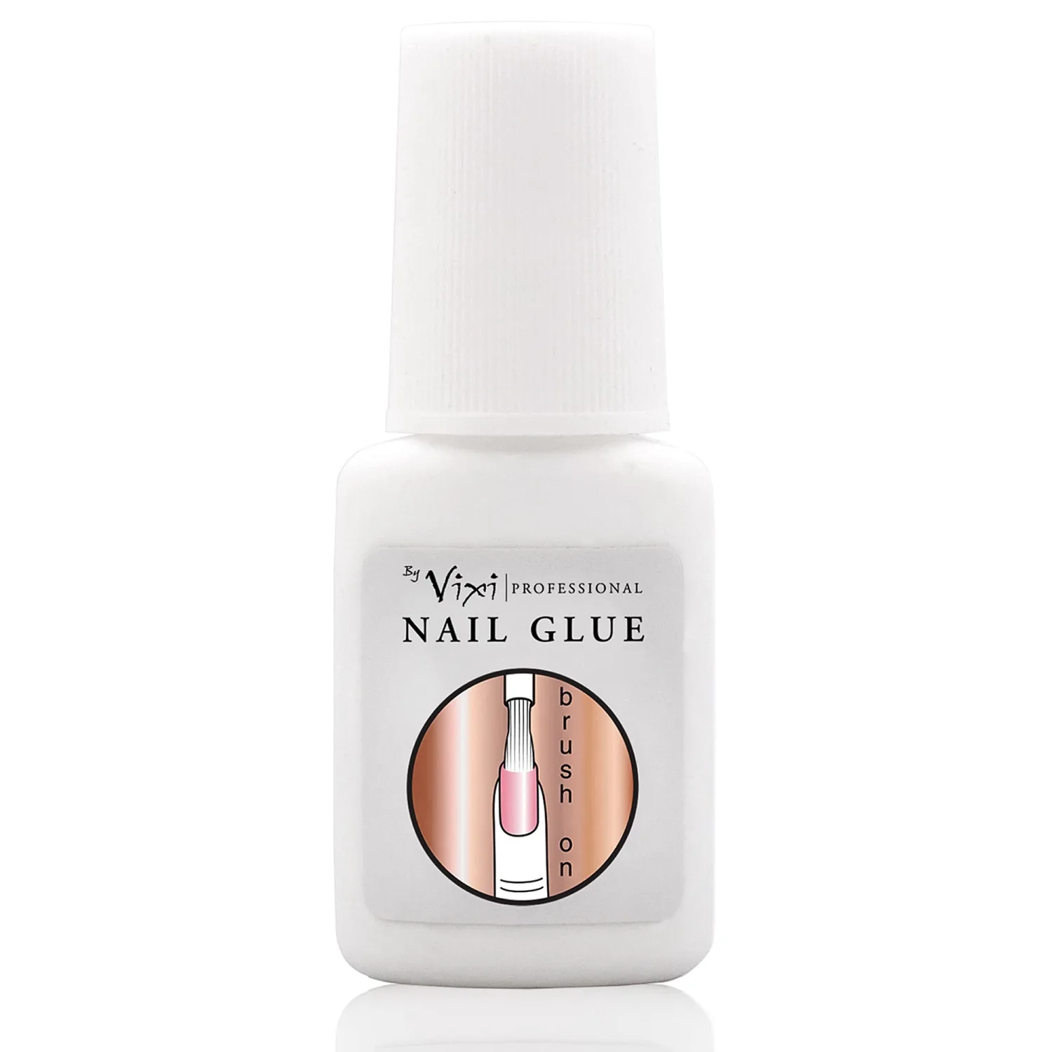 8g By Vixi Extra Strong Nail Glue with Brush and Free PREP File Clear Instant Dry Adhesive, Professional Salon Quality