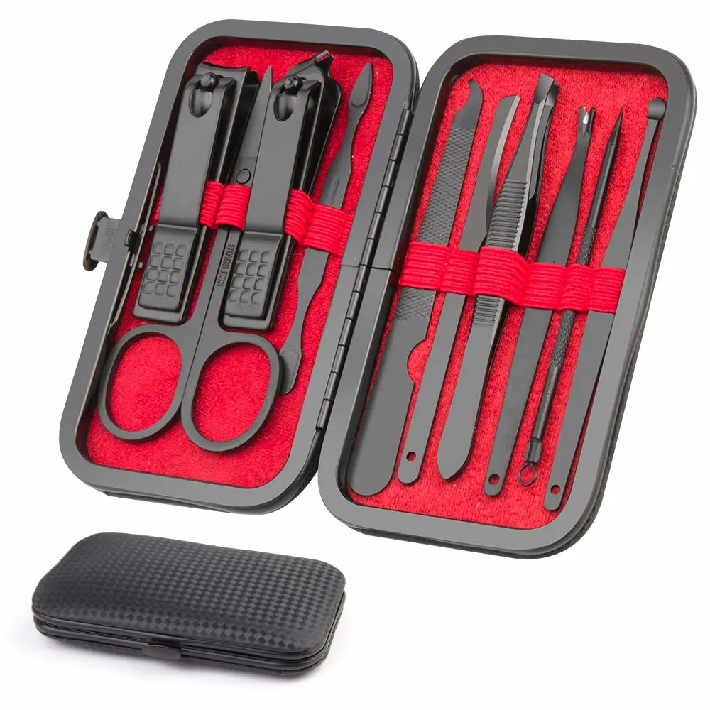Manicure Kit, Okom Mens Manicure Set, Mens Grooming Kit, Nail Care Kit, Manicure Kit for Men and Women, Mens Nail Grooming Kit, Nail Kit, Manicure Set Nail Clippers Nail File, Mens Gifts(10PCS)
