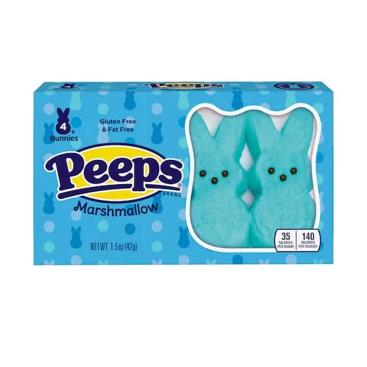 Peeps Marshmallow Bunnies - Smiling Sweets - Pack of 3 - One of Box of Each Color - Blue, Pink and Yellow - Perfect for Easter Baskets - Classic Treat Everyone is Sure to Love