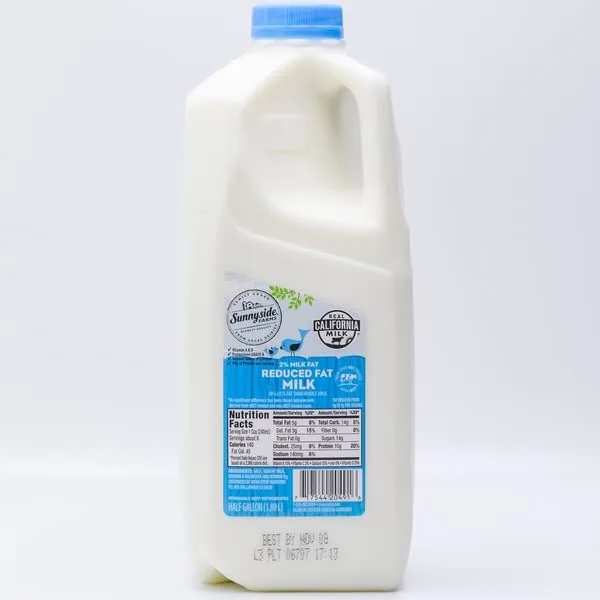 Sunnyside Farms, 2% Reduced Fat Milk, 64 Ounce