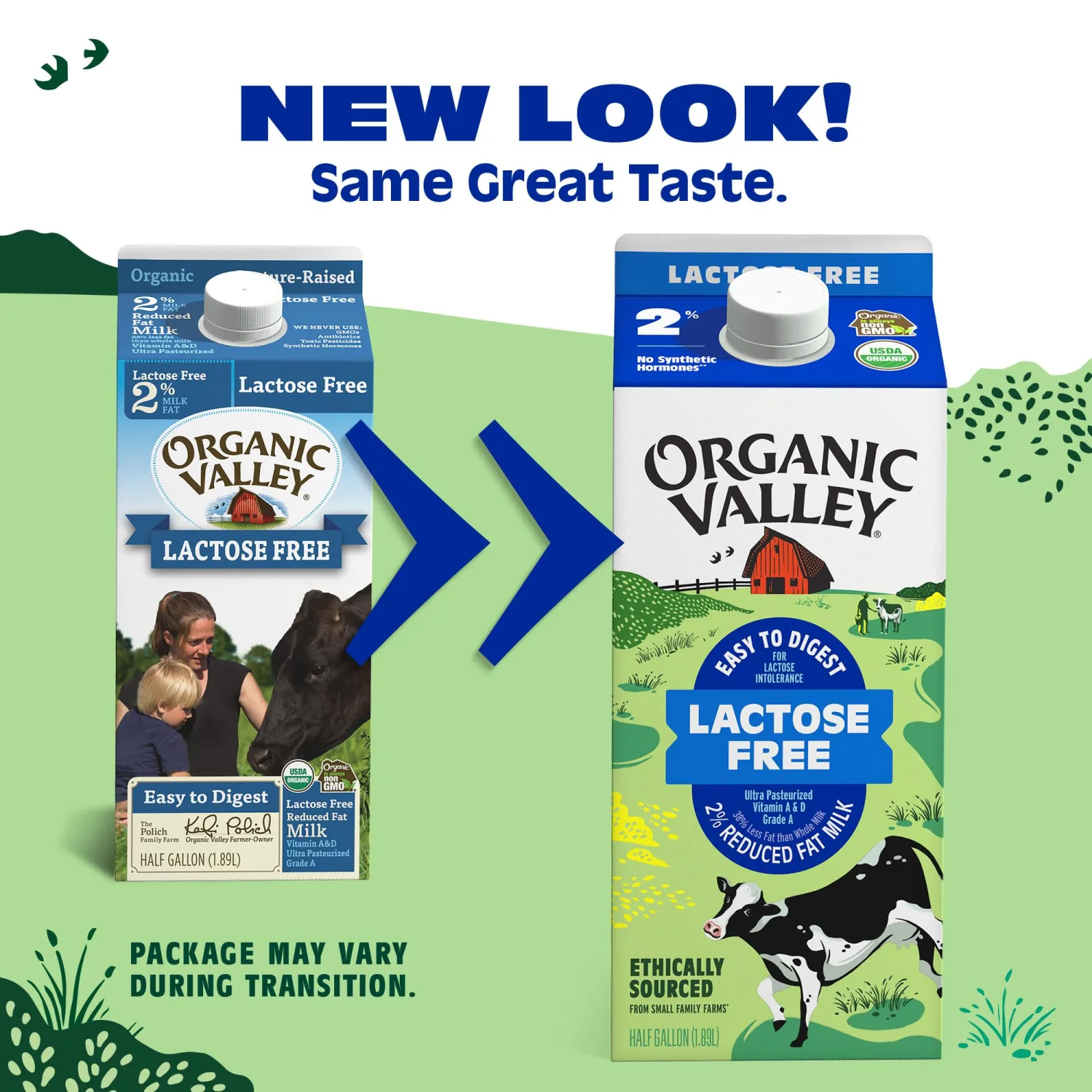 Organic Valley, Lactose Free, 2%, Half Gallon, 64 fl oz