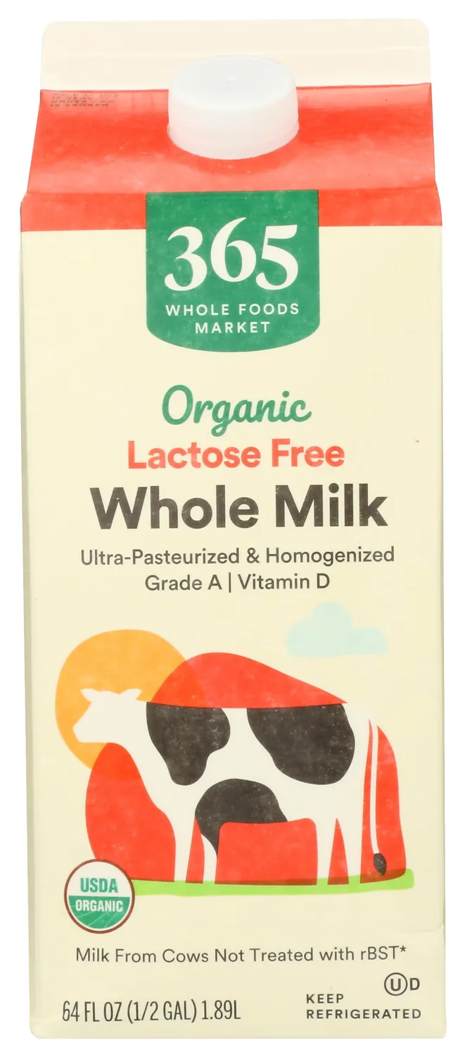 365 By Whole Foods Market, Milk Lactose Free Whole Organic, 64 Fl Oz