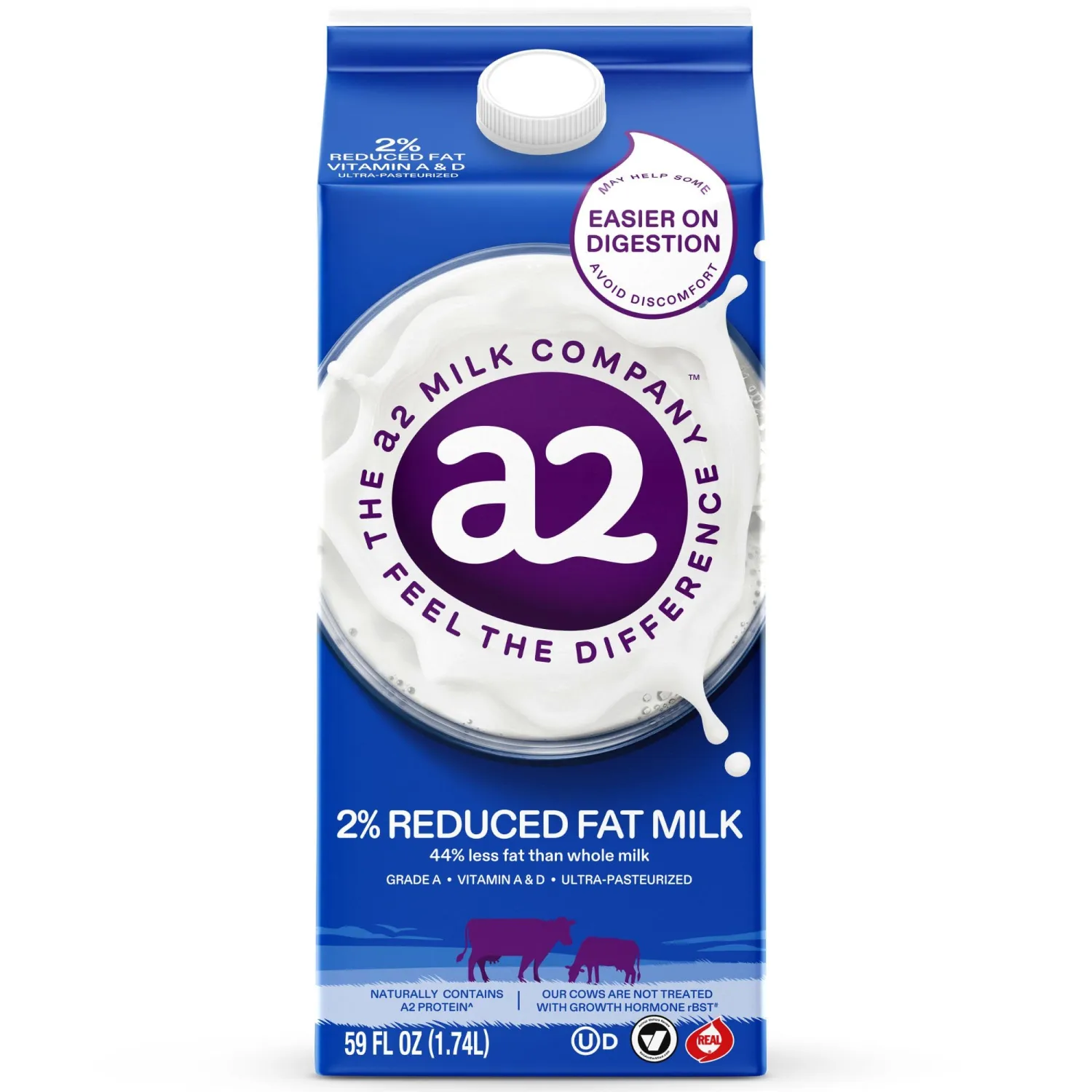 A2 Milk Company, Reduced Fat Milk, 59 Fl Oz