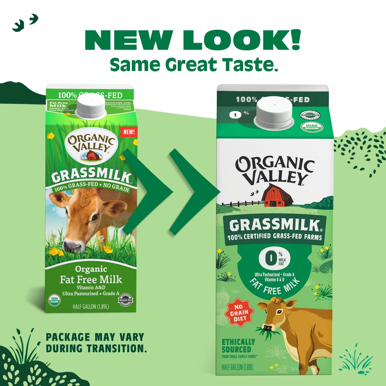 Organic Valley Grassmilk Fat Free Milk, Organic, 64 Fl Oz