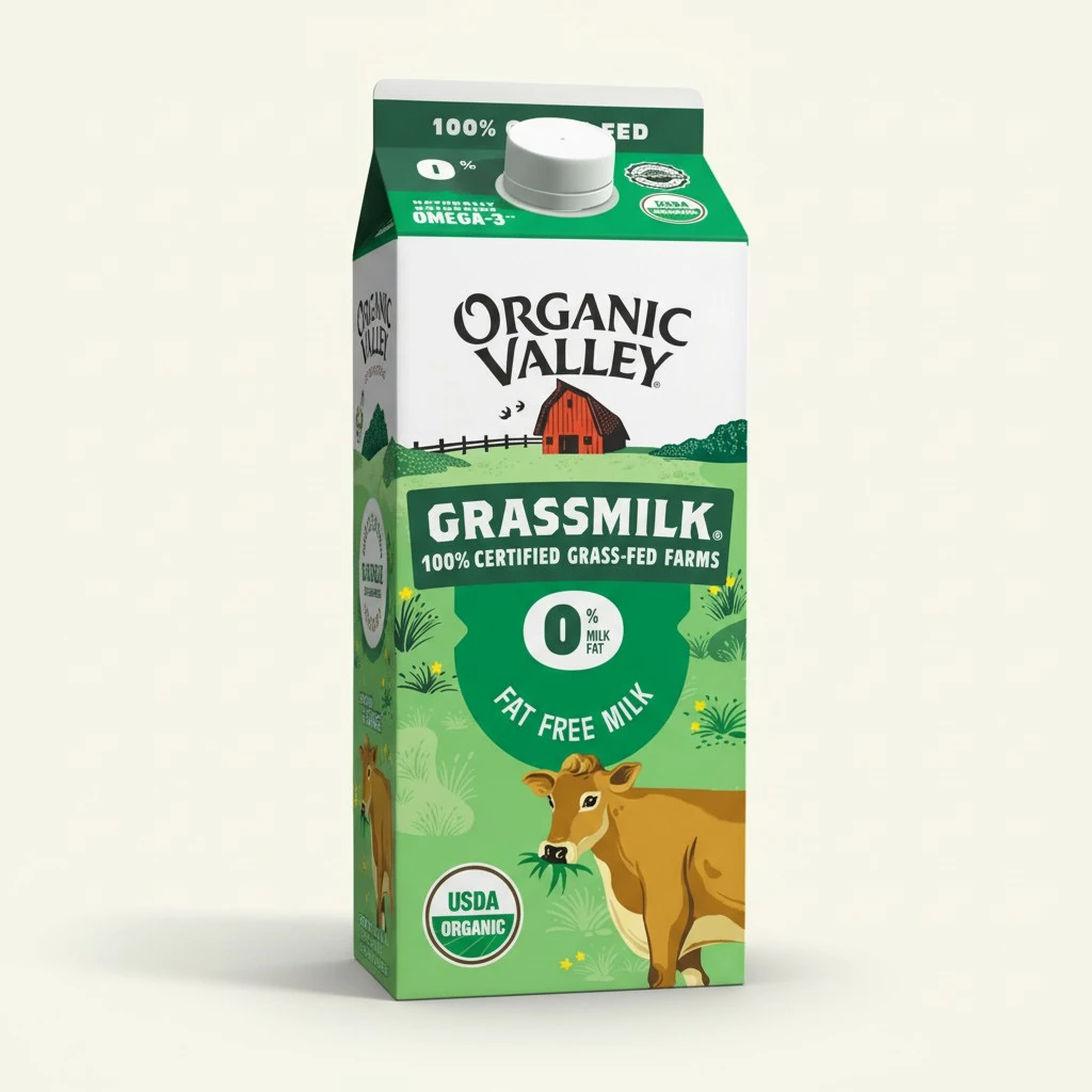 Organic Valley Grassmilk Fat Free Milk, Organic, 64 Fl Oz