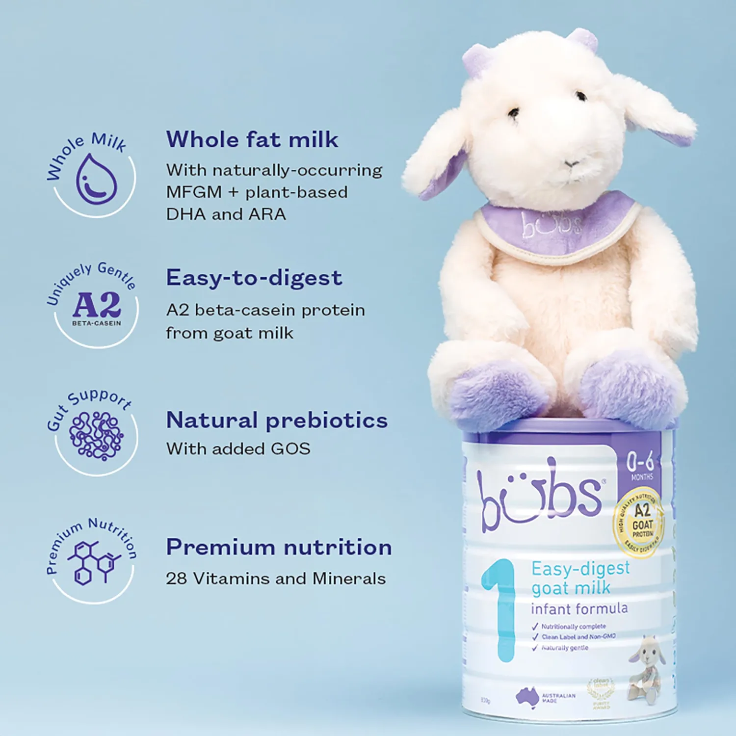 Goat Milk Infant Formula Stage 2, Infants 6-12 months, Made with Fresh Goat Milk, 14.1 oz