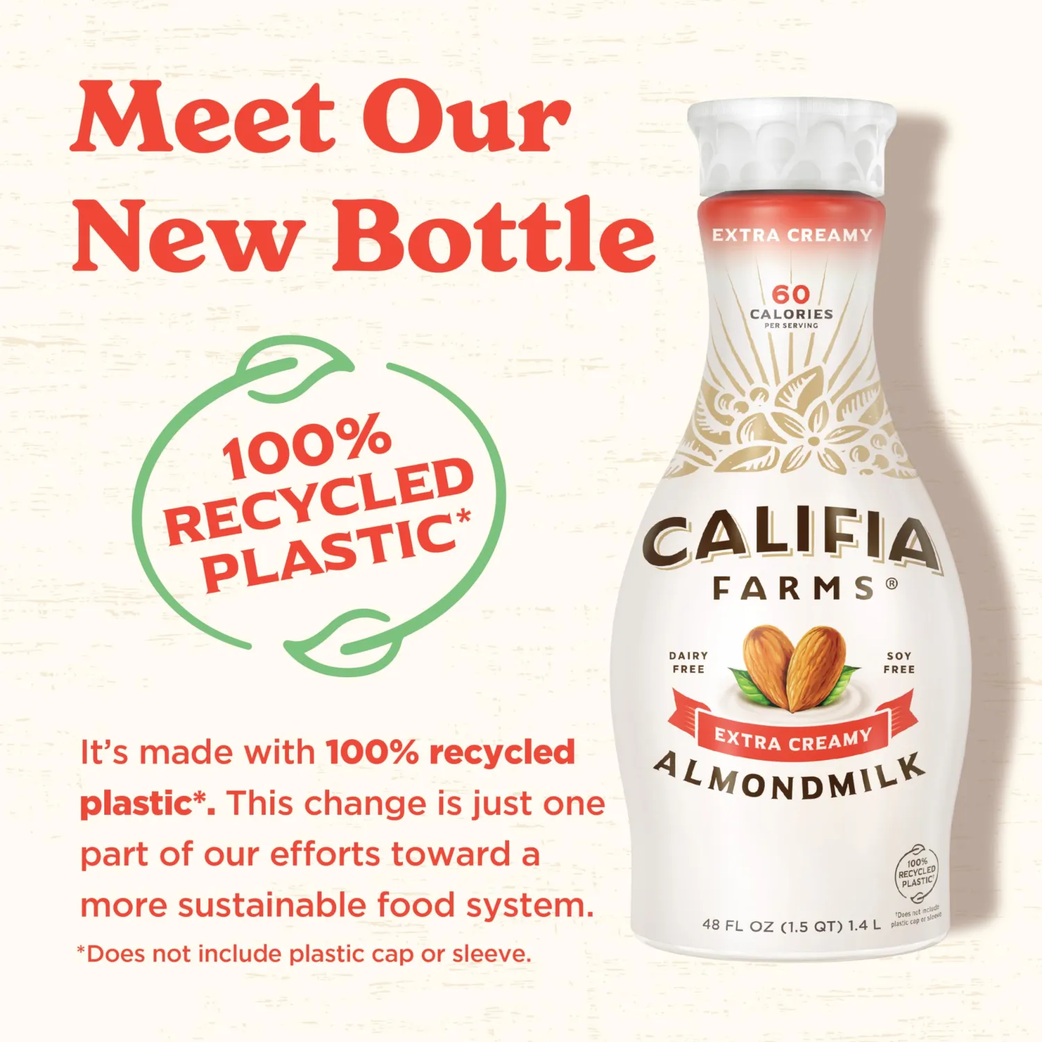 Califia Farms - Extra Creamy Almond Milk, 48 Oz, Dairy Free, Vegan, Plant Based, Vegan, Gluten Free, Non GMO, High Calcium, Smoothie