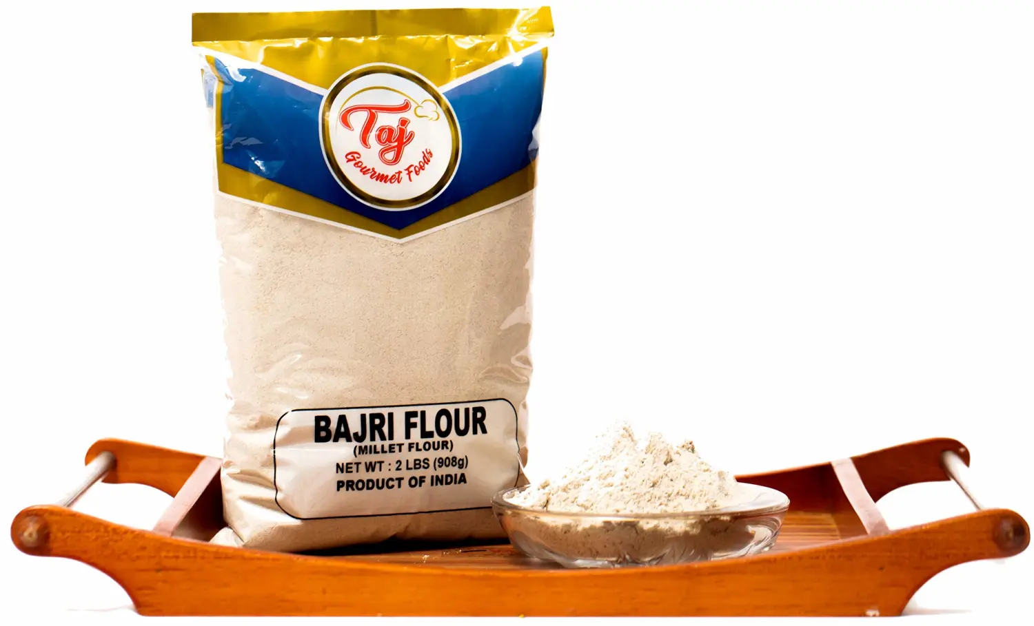 TAJ Premium Indian Millet Flour, Bajri ka Atta, (2-Pounds)