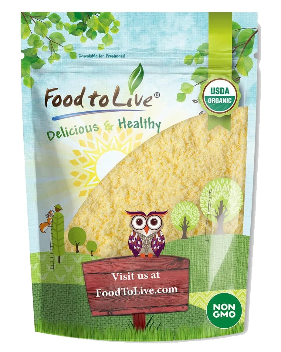 Food to Live Organic Millet Flour, 8 Ounces Non-GMO, Kosher, Vegan, Stone Ground, Unbleached, Unbromated, Bulk, Product of the USA