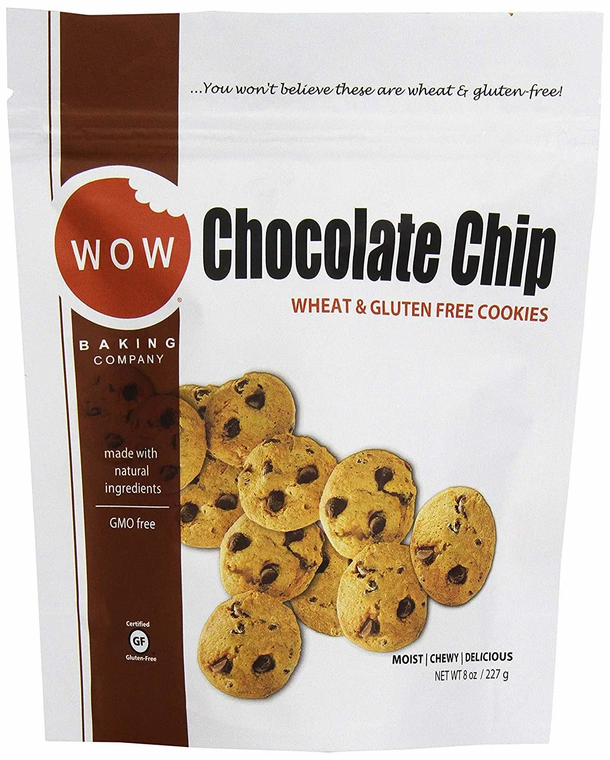 Wow Baking Gluten Free Chocolate Chip Cookie, 8 oz