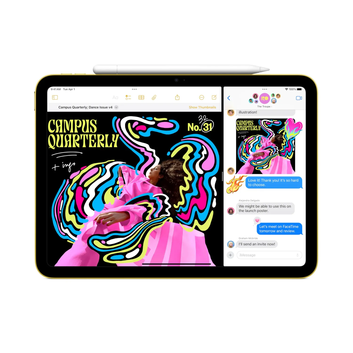 New Apple iPad 11-inch: A16 chip, 11-inch Model, Liquid Retina Display, 128GB, Wi-Fi 6, 12MP Front/12MP Back Camera, Touch ID, All-Day Battery Life — Pink