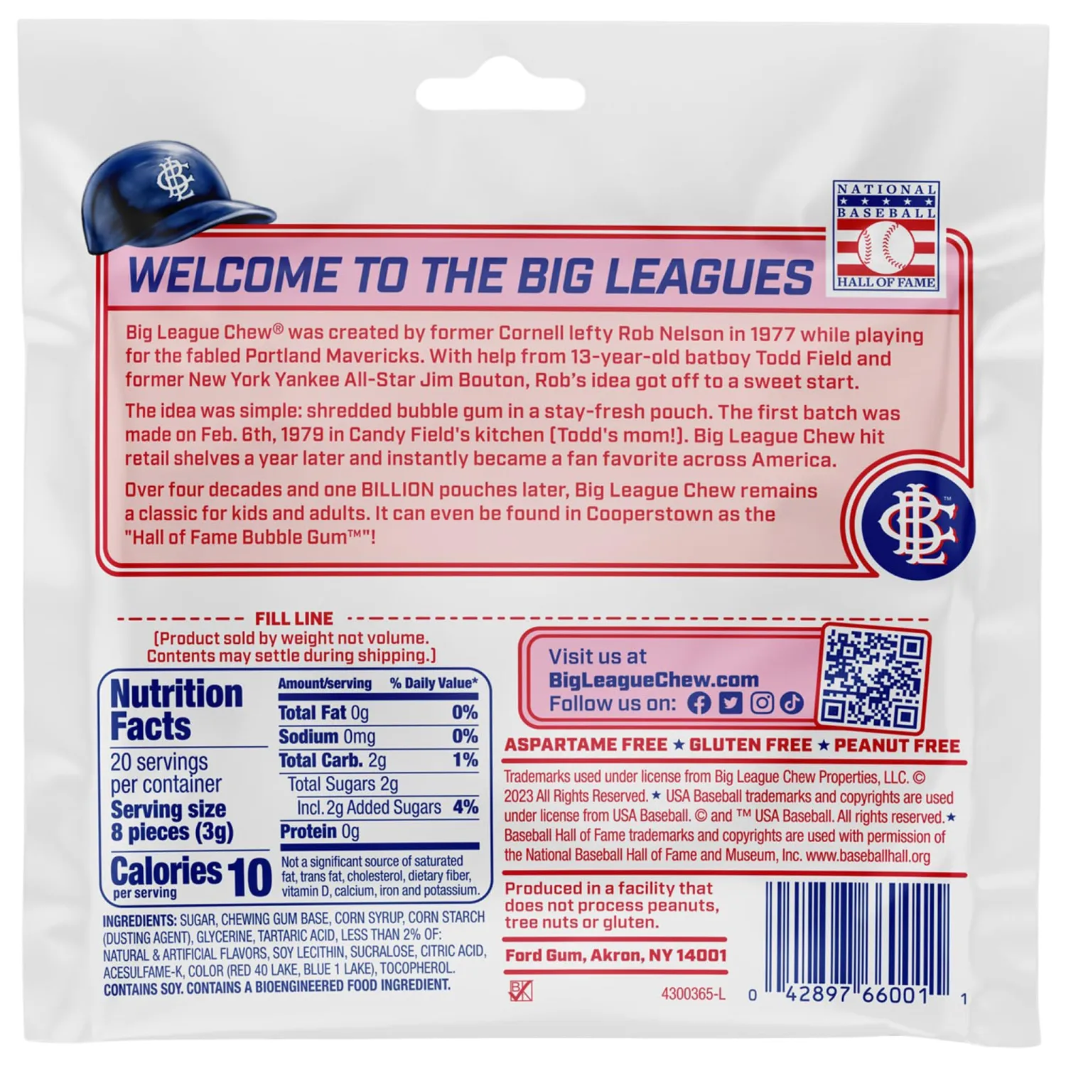 Big League Chew Grape Bubble Gum 3-Pack - 2.12oz Packets - Ground Ball Grape Baseball Gum - Big League Chew Baseball Candy Set for Treats, Party Favors & More - Softball Candy For Teams