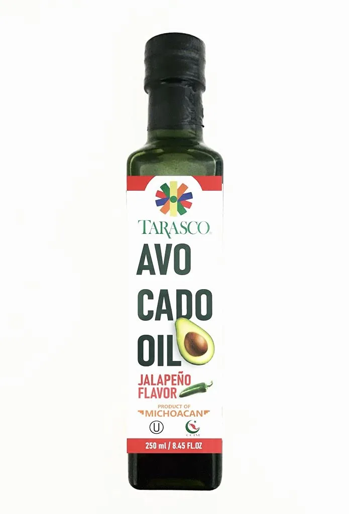 Tarasco tasty avocado oil 250ml each bottle. Assorted Flavors. Kosher, Non GMO, Halal and BRC (Jalapeño, 1 pack)