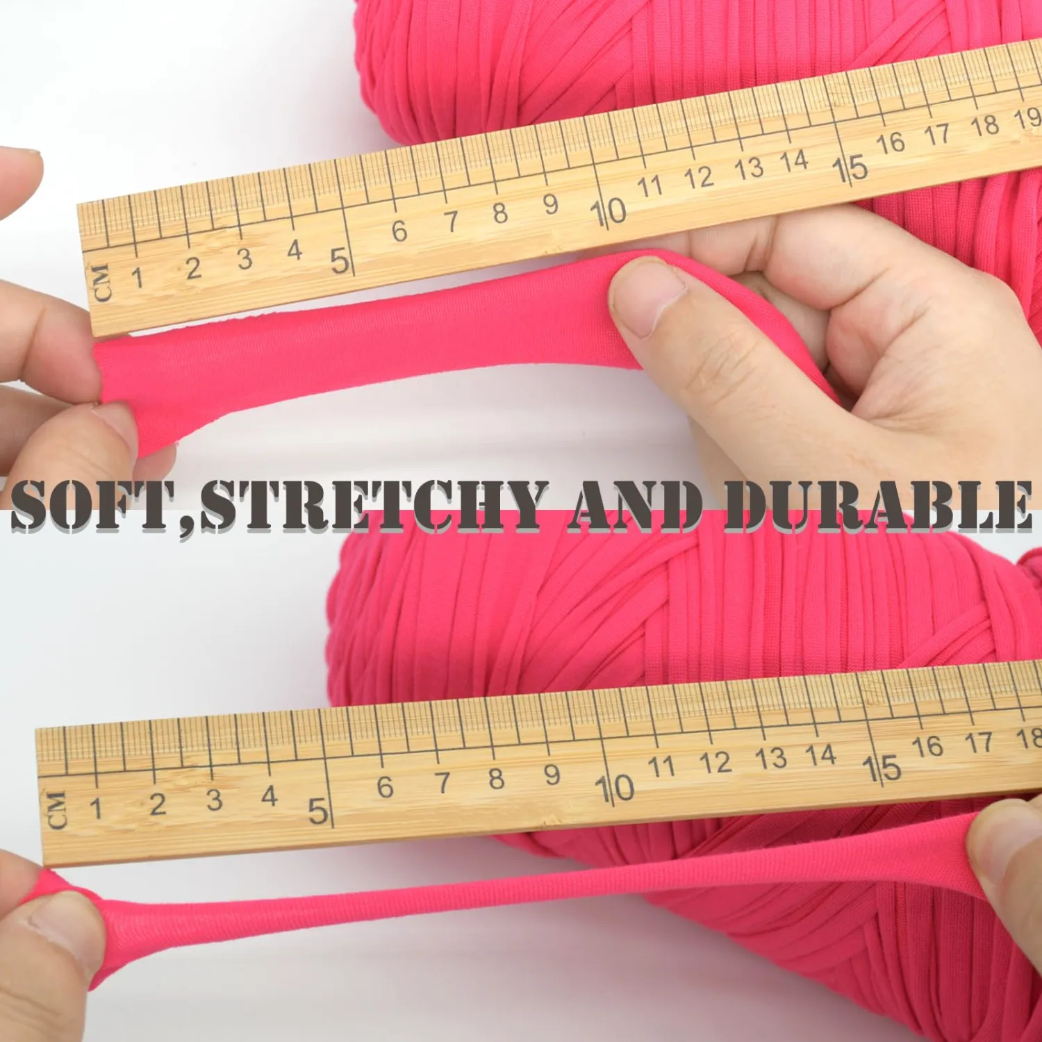 400g Tshirt Yarn for Crochet,Orange T Shirt Soft Elastic Fabric Chunky Thick T-Shirt Crochet Yarn for Crocheting Knitting Beginner Hand Knitting for Bag/DIY Craft/Home Decor-Orange