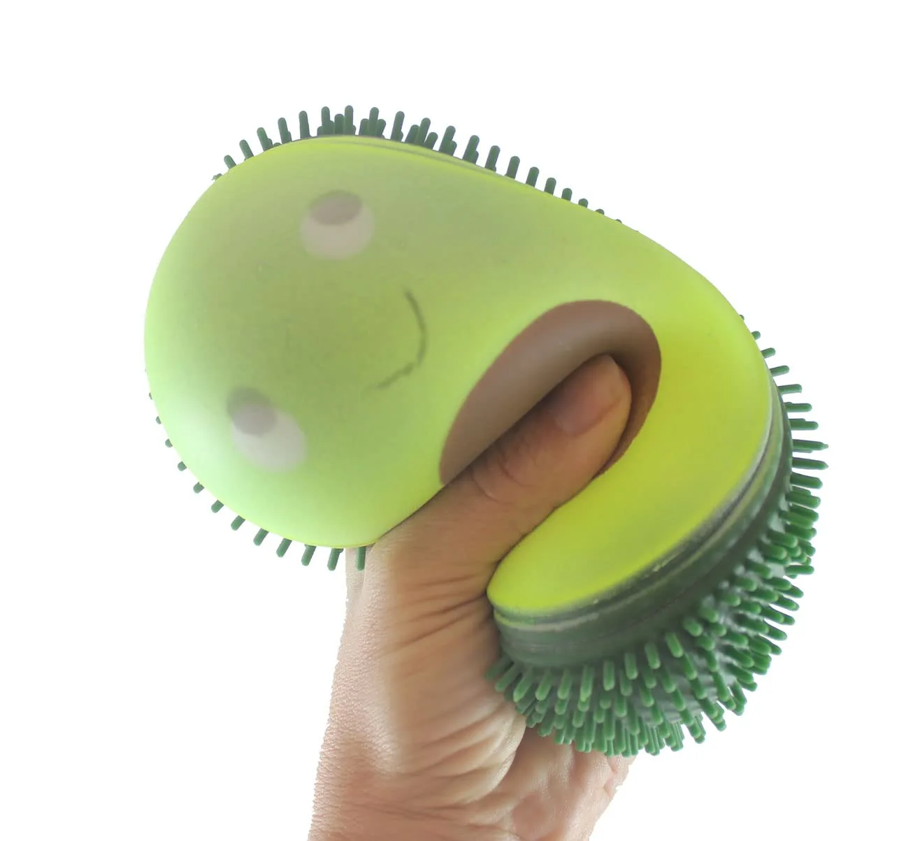 1 Larger 5.5" Avocado Puffer Fruit Smaller Air- Filled Squeeze Stress Balls with Faces - Sensory, Stress, Fidget Toy