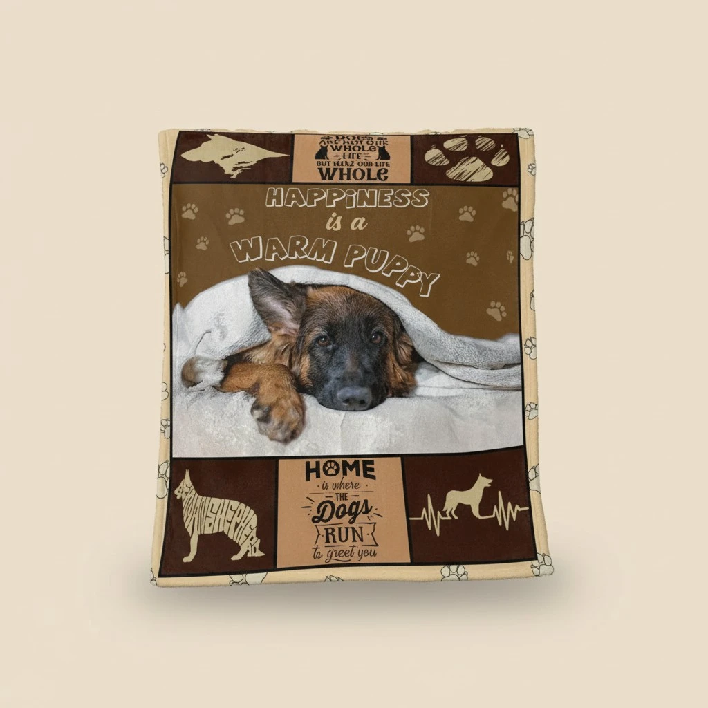 German Shepherd Blanket Funny Dog Throw Blanket for Girls Boys German Shepherds Stuff Super Soft Cozy Fleece Cute Animal Blanket Fuzzy Blankets for Couch Sofa Bed Gifts for Kids Adults 50"x60"