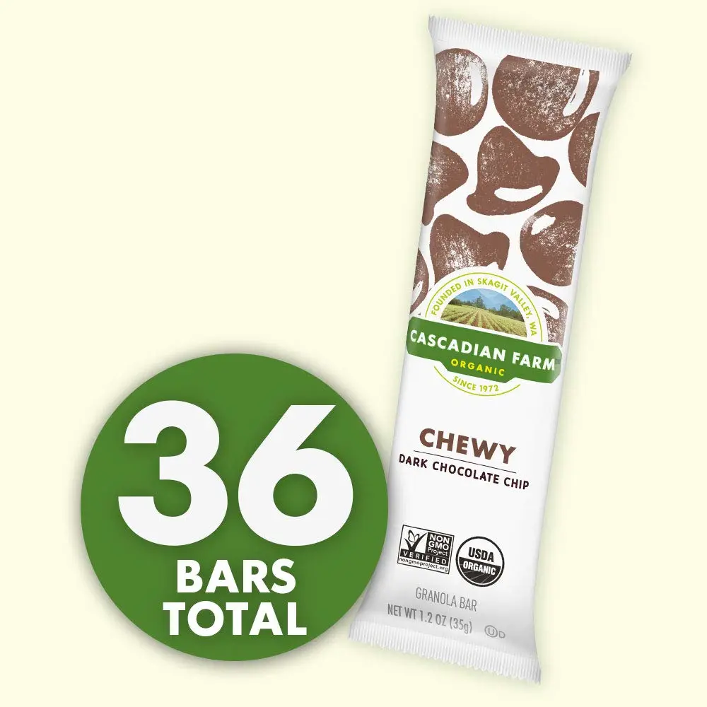 Cascadian Farm Organic Chocolate Chip Chewy Granola Bars, 6 Bars, 7.4 oz