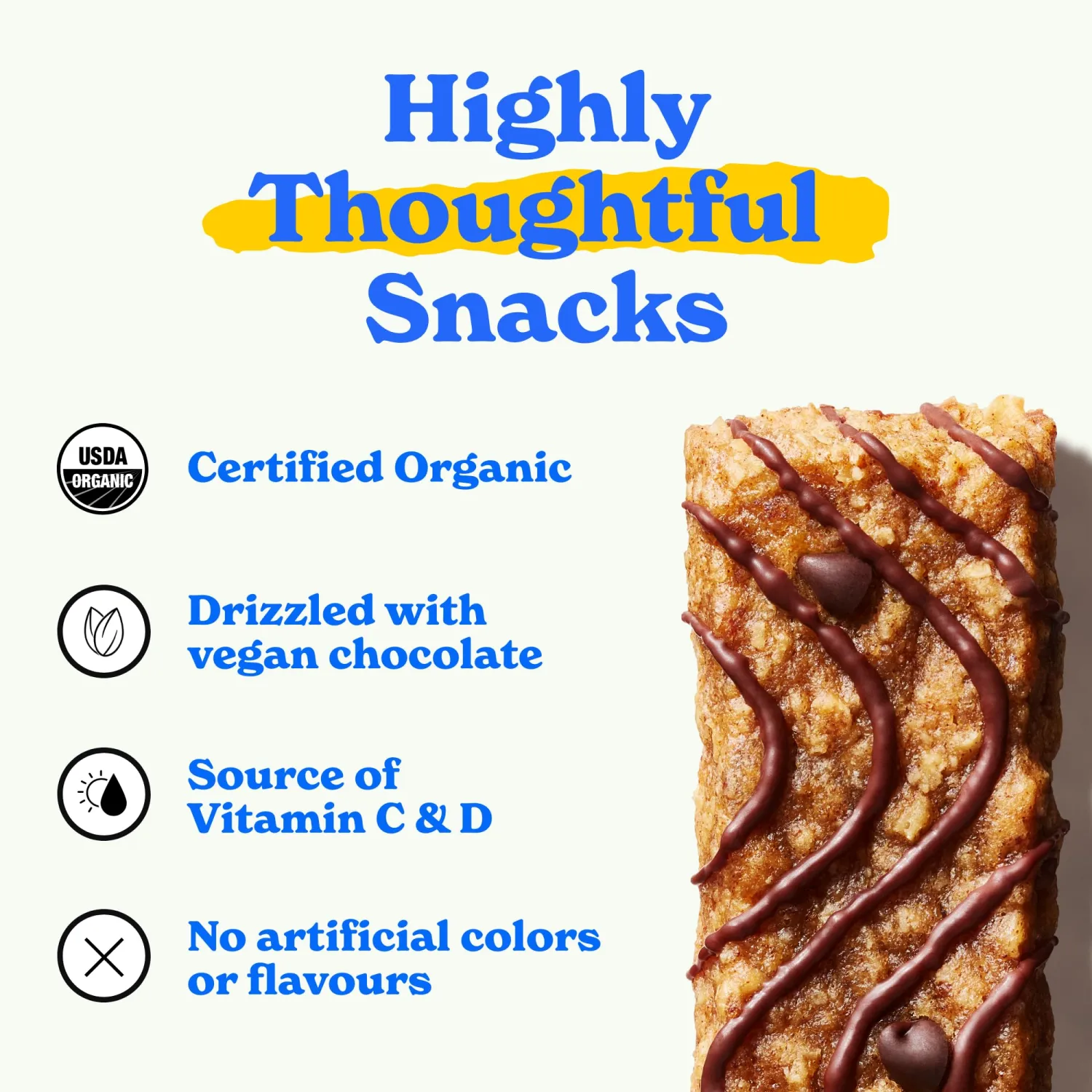 MadeGood Morning Chocolate Chip Bars, 5ct/5.3oz, Organic Snacks