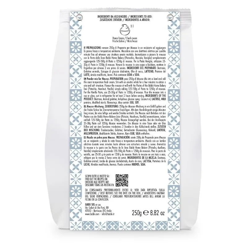 Babbi Home Bakery Gluten Free Baking Mixes - Premium Artisan Mixes for Cakes, Cookies, Bread & More | Easy to Use (Single Pack, Gluten Free Mousse Mix