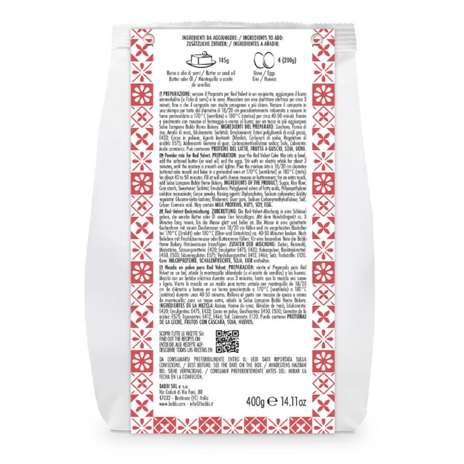 Babbi Home Bakery Gluten Free Baking Mixes - Premium Artisan Mixes for Cakes, Cookies, Bread & More | Easy to Use (Single Pack, Red Velvet Mix)