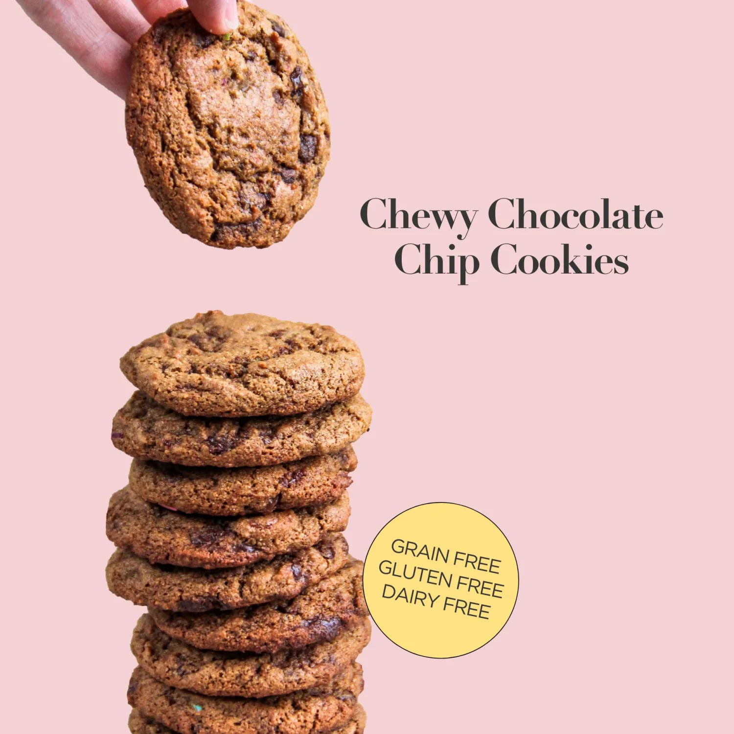 Stellar Eats Grain-Free Cookie Mix | Almond Flour-Based, Gluten-Free, Dairy-Free, Paleo-Friendly | Soft, Chewy, & Fudge-y Cookies with Unrefined Coconut Sugar | Easy-to-Make | 14-16 Cookies (Chocolate Chip)