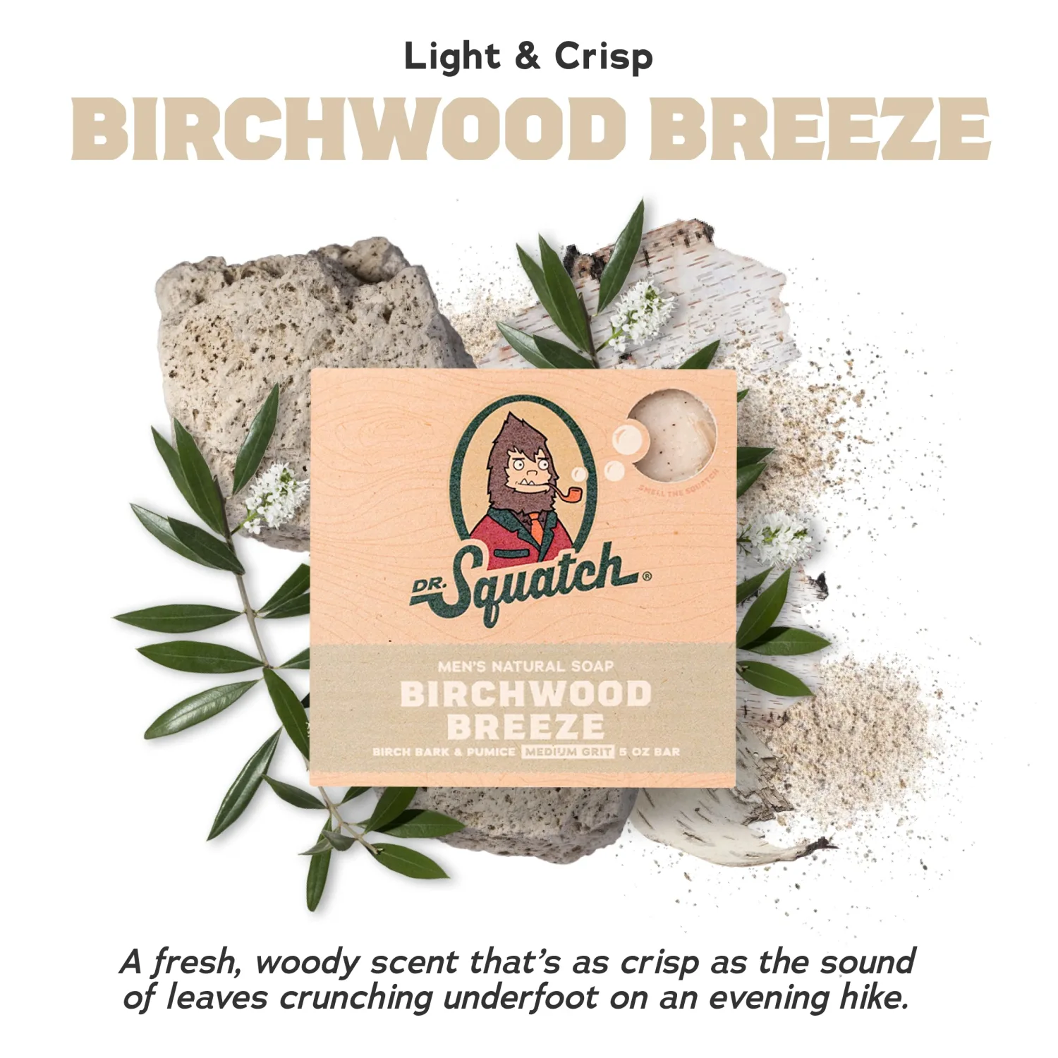 Dr. Squatch Natural Bar Soap for Men - Cold Process Soap with No Harsh Chemicals - Spearmint Basil, Birchwood Breeze, Cedar Citrus & Alpine Sage (5 oz, 4-Pack)