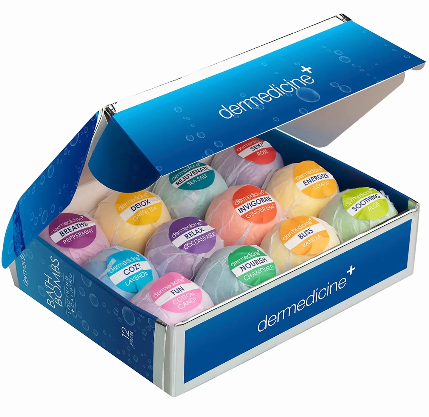 Bath Bombs for Women Relaxing Bath Bomb Gift Set All Natural Bathbombs for Woman with Essential Oil Scented Large Bulk 12 Pack Individually Wrapped Fizzy All Natural Bath Bombs