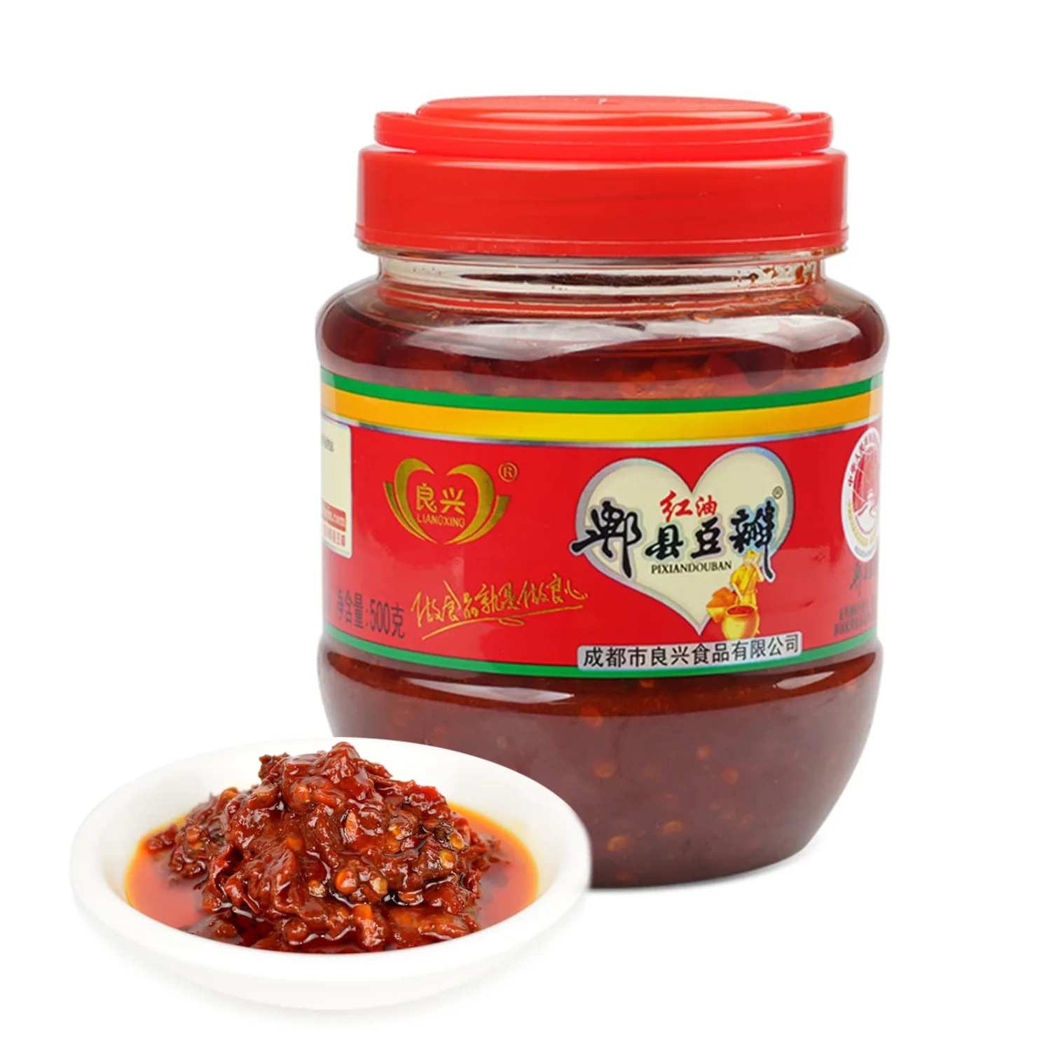 500g/17.6 Oz.Doubanjiang, Sichuan Pepper Bean Paste, Sichuan Pixian Doubanjiang with Red Chili Oil, Spicy Gochujang, Seasoning Sauce, for Mapo Tofu, Cooking, Foods, Dips and Marinades, Doubanjiang chili bean paste