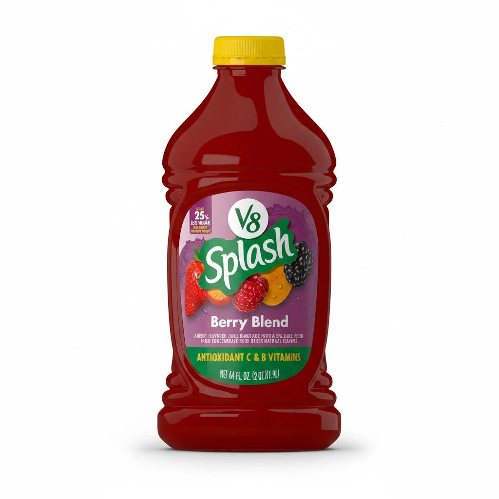 V8 Splash Berry Blend Flavored Juice Beverage, 64 Ounce Bottle