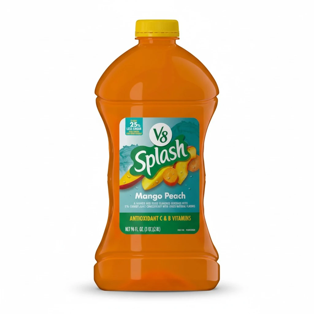 V8 Splash Mango Peach Flavored Juice Beverage, 96 FL OZ Bottle