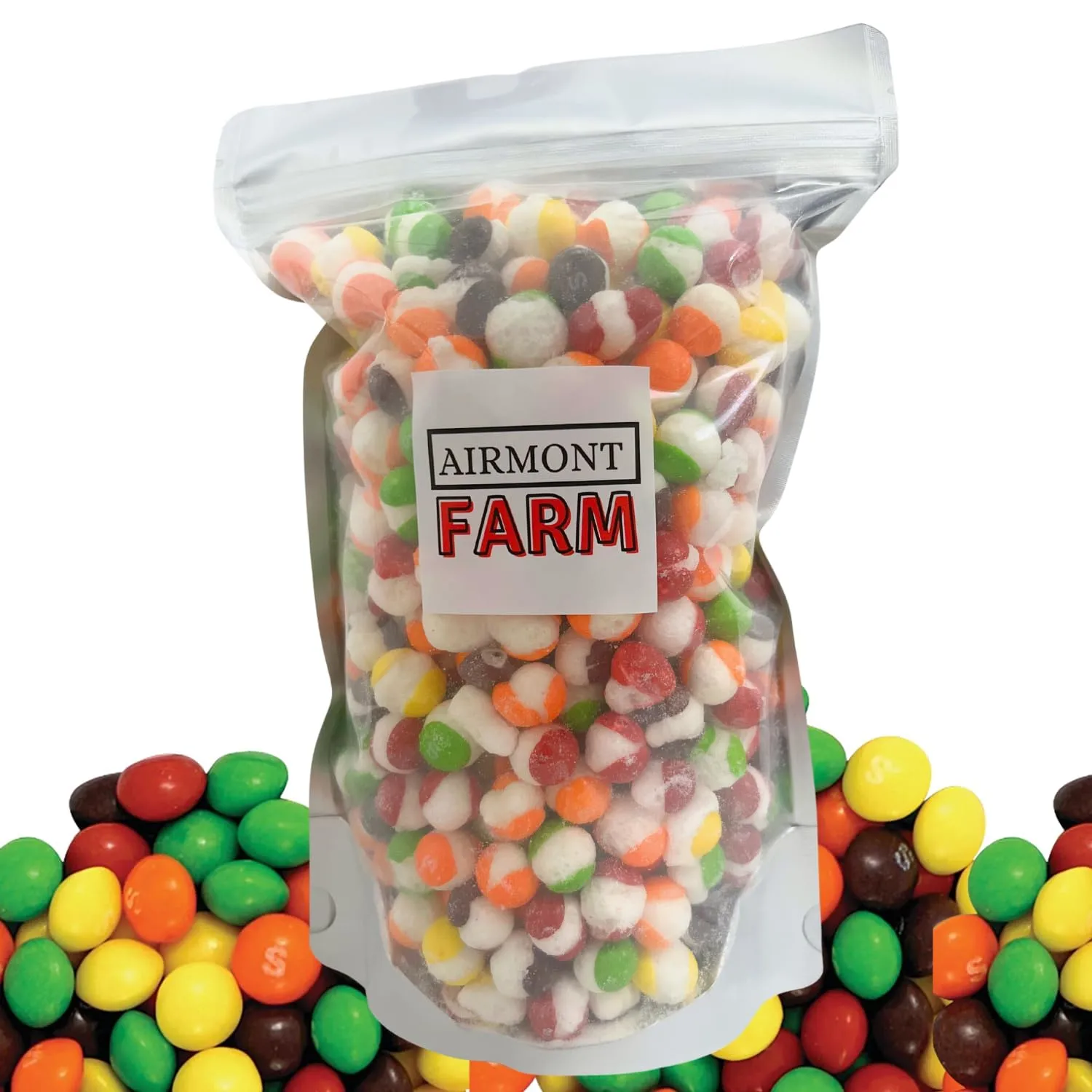 Freeze Dried Candy Rainbow Candy 1lb (16oz) - Ships In Box - Deliciously Crunchy, Intense Flavor, Lightweight Snack - Resealable Bag (Original 1lb)