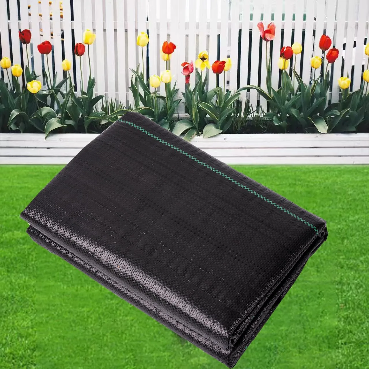 2.4oz-4FTx50FT Weed Barrier Landscape Fabric - Durable Weed Block Gardening Ground Cover Mat, Woven Geotextile Fabric for Underlayment, Commercial Driveway Stabilization, Weed Control Cloth