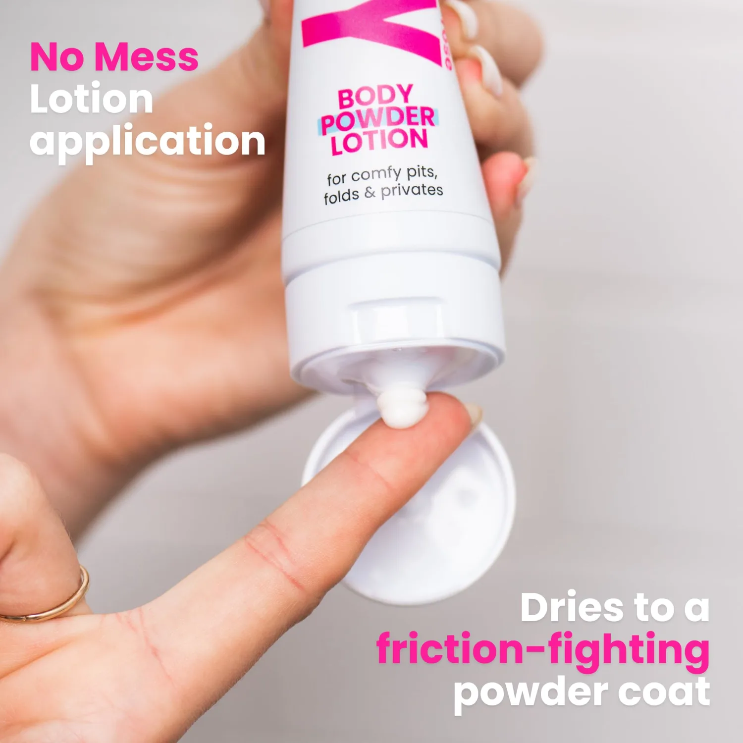 Body Powder Lotion & Deodorant for Women | Powder Cream for Privates & Body for Comfy Lady Parts | Aluminum Free | Jasmine + Rose | 4oz