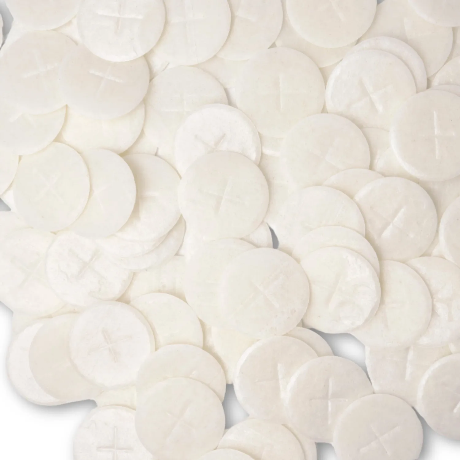 Altar Bread 1 1/8" White Cross Design 200 Communion Hosts