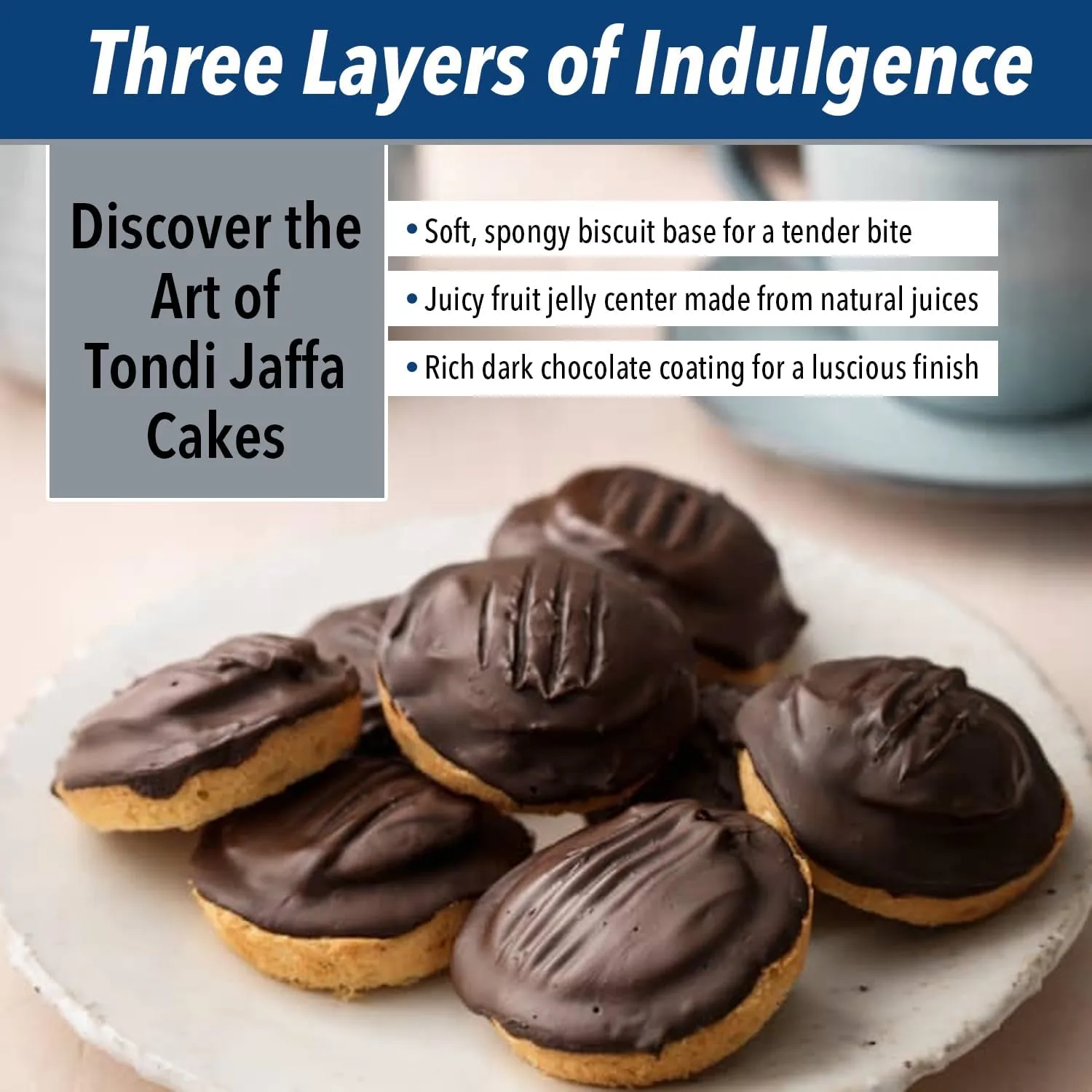 Tondi Variety Pack European Biscuits, Jaffa Cakes Strawberry Filling Pack of 3 137g/each