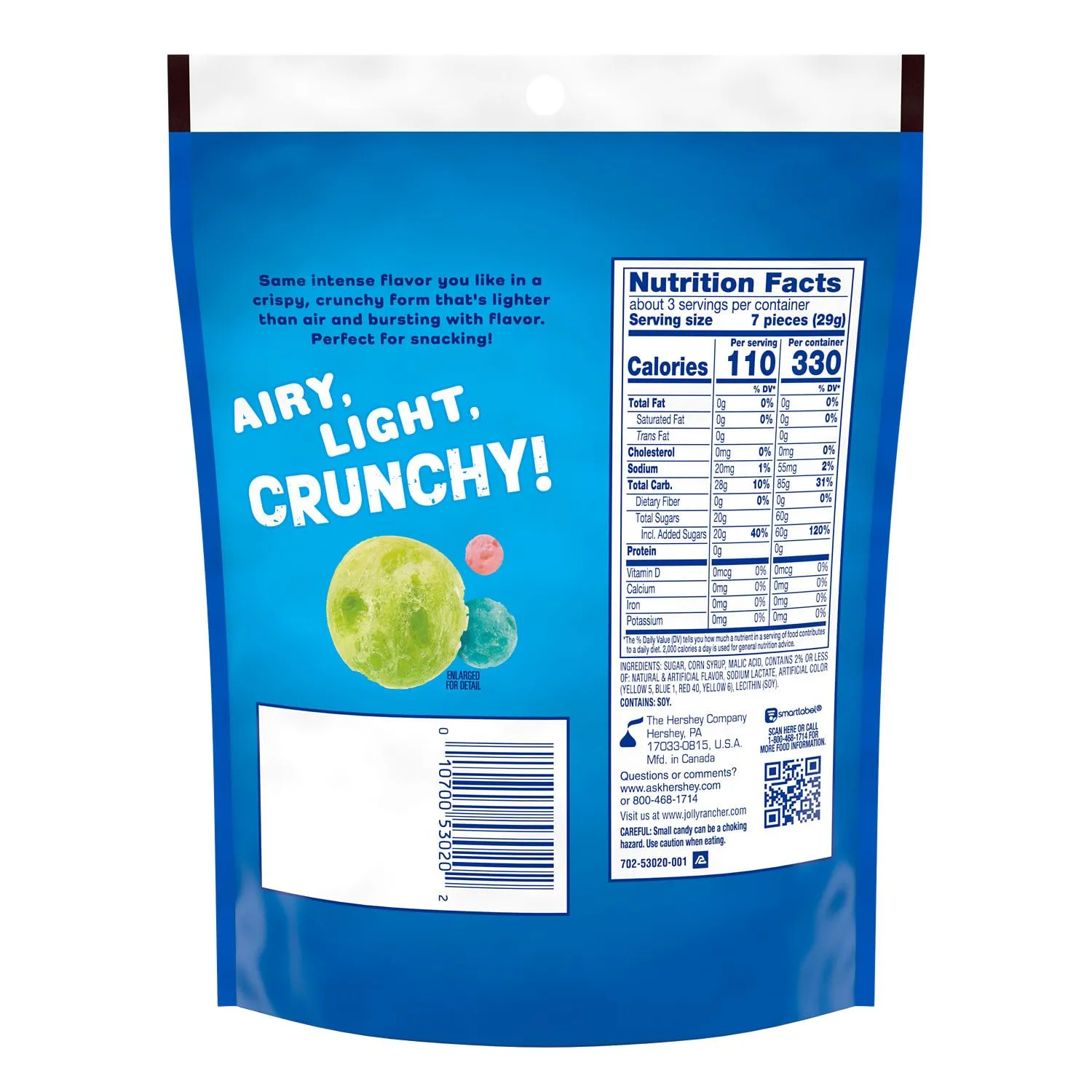 JOLLY RANCHER Freeze Dried Original Fruit Flavored Candy Bag, 3.1 oz (Pack of 3)
