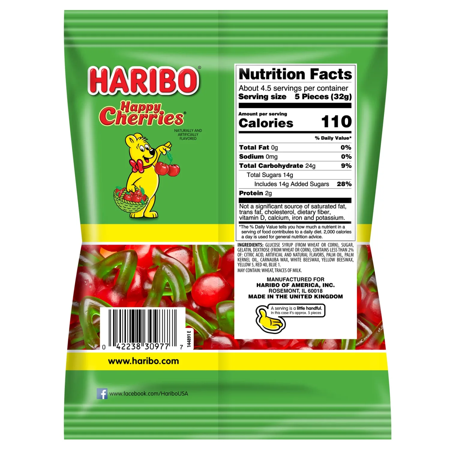 Haribo, Twin Cherry Bag, 5 oz