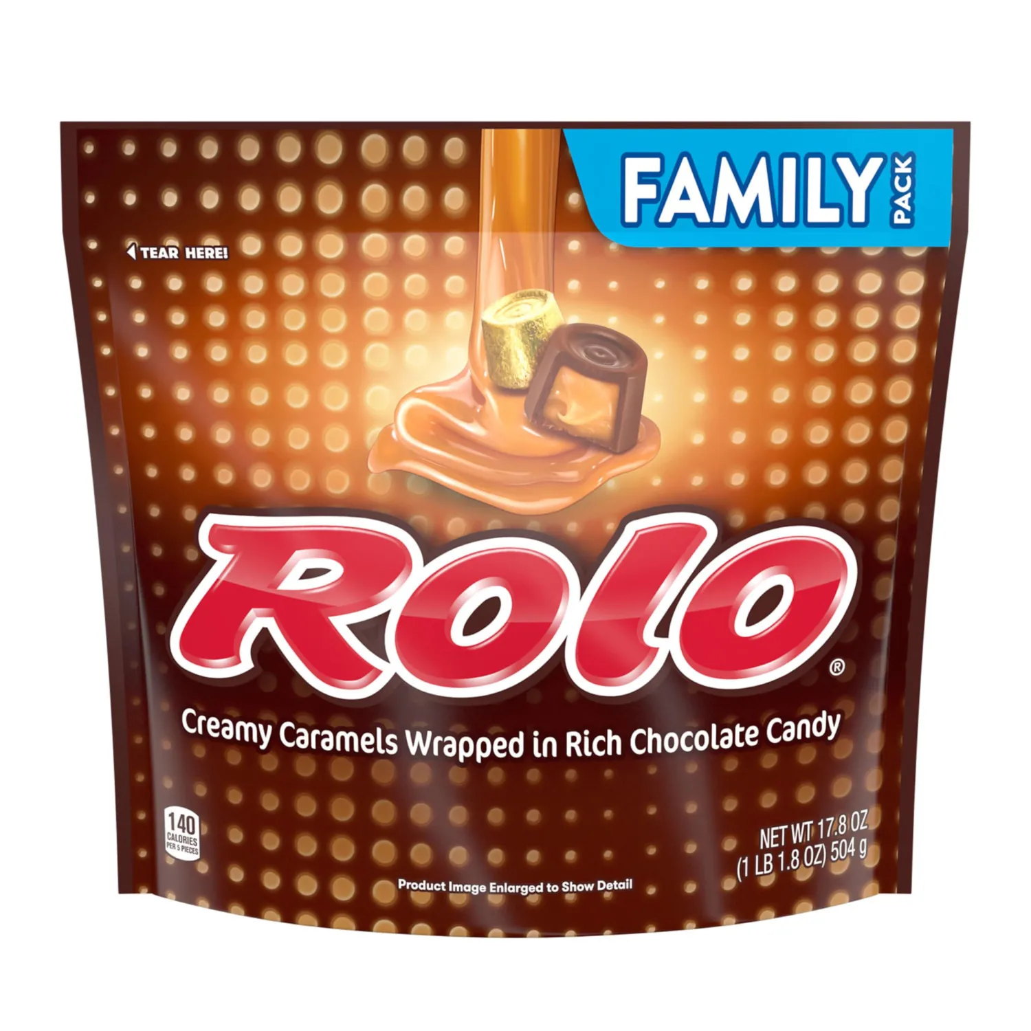 ROLO Rich Chocolate Caramels Candy Family Pack, 17.8 oz