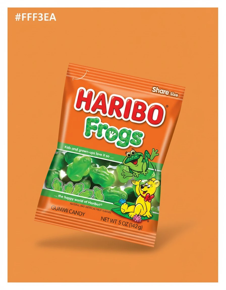 Haribo Gummi Candy, Frogs, 5 Ounce
