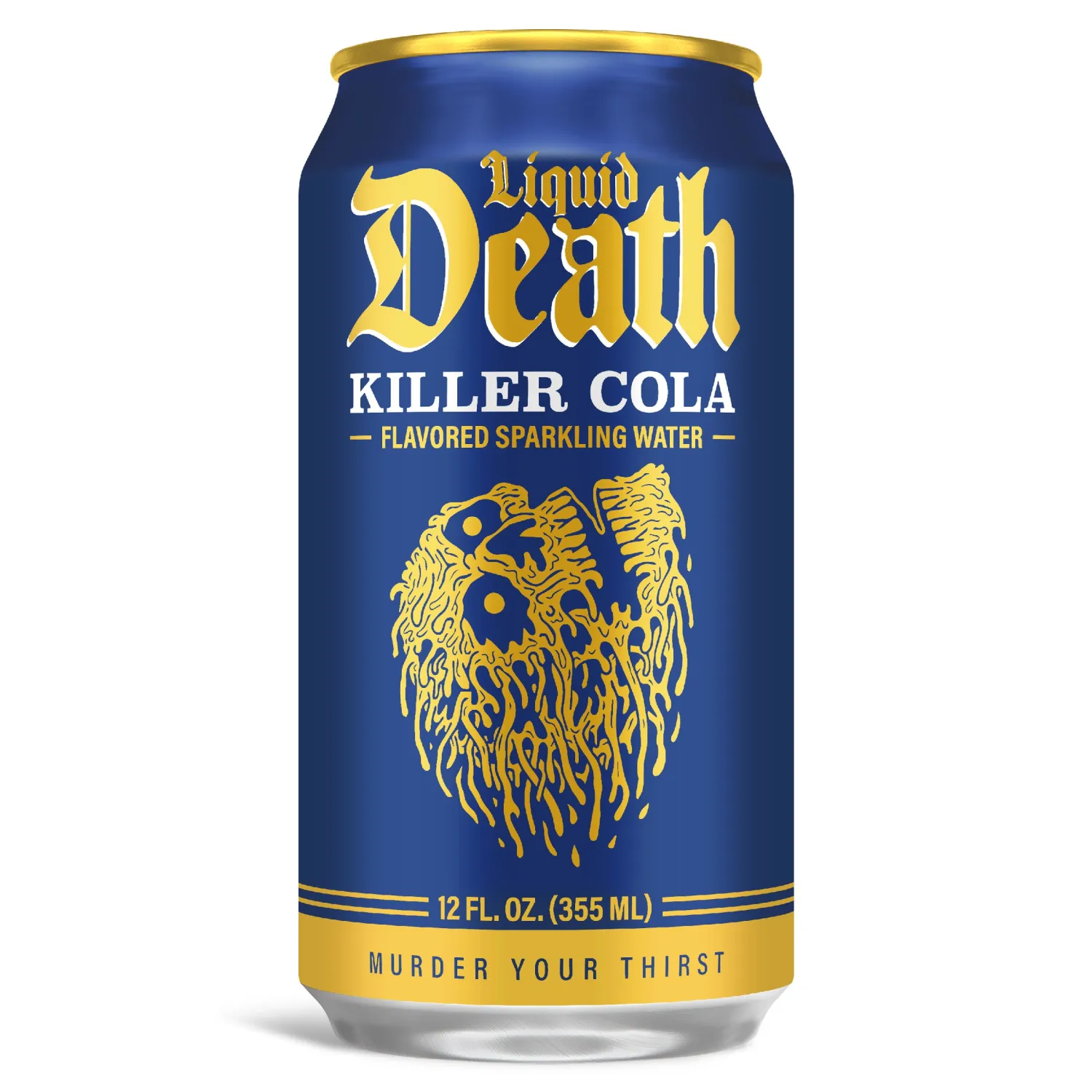 Liquid Death, Killer Cola, Soda-Flavored Sparkling Water, 12-Pack (12oz Cans), Low Calorie & No Artificial Sweeteners