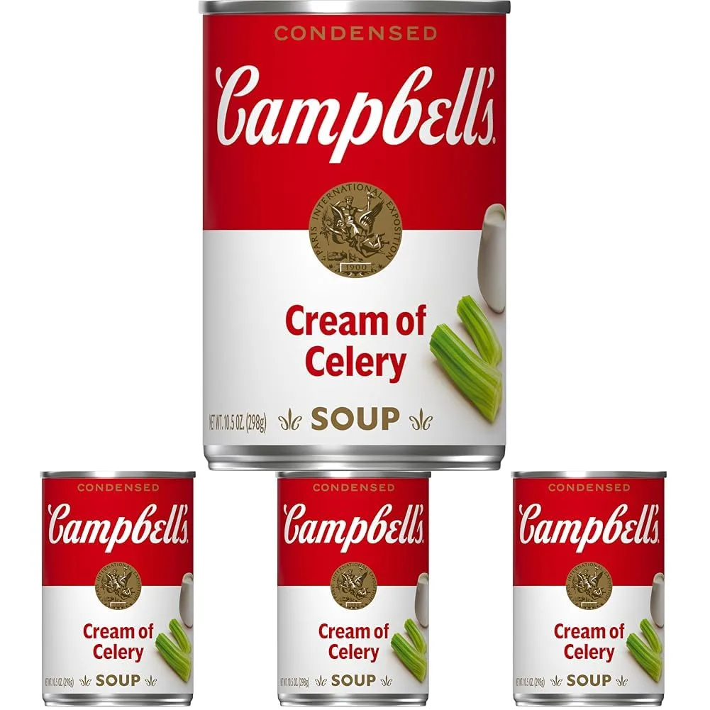 Campbell's Condensed Cream of Celery Soup, 10.5 oz Can (Pack of 4)