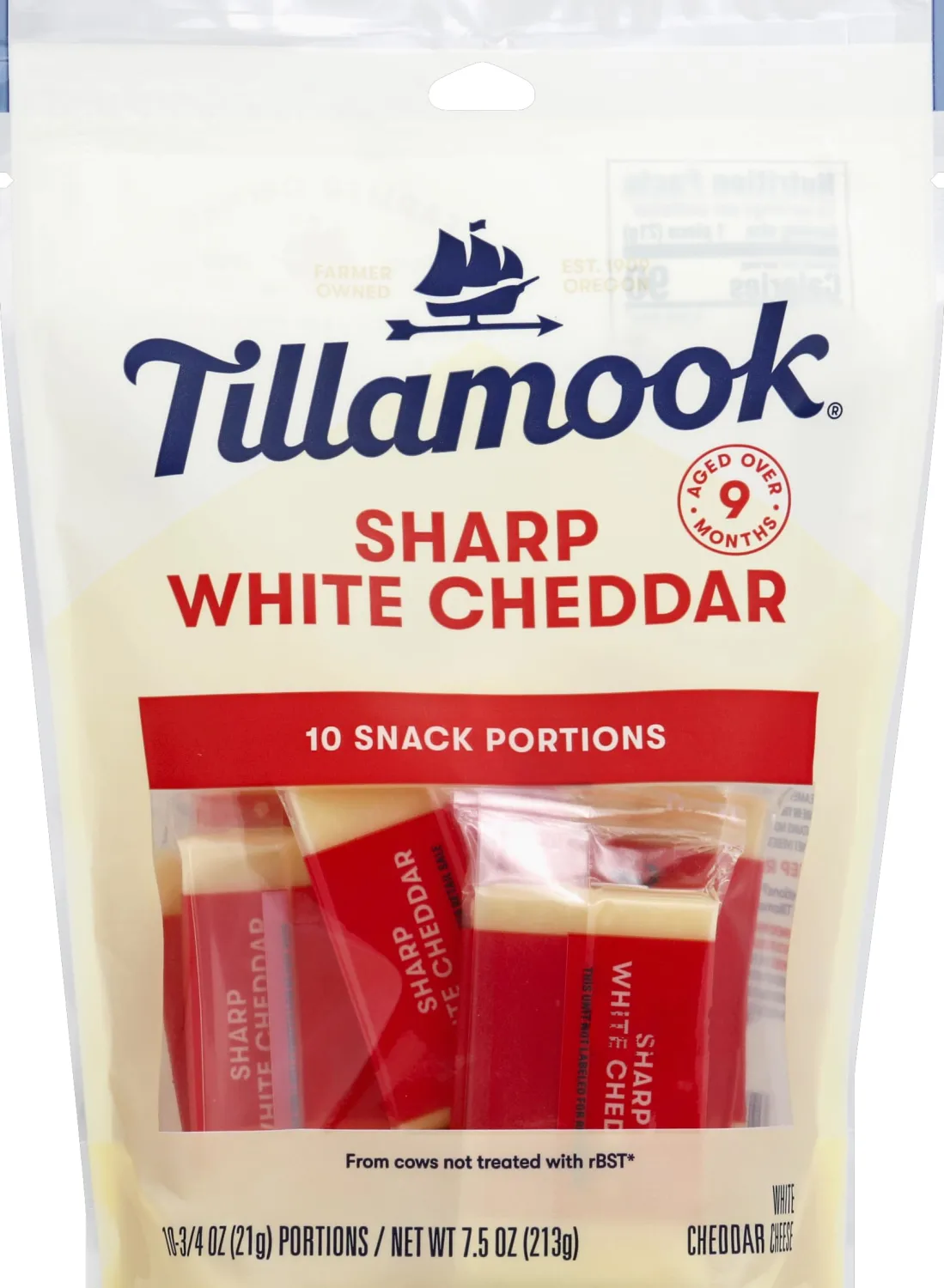 Tillamook Cheese Sticks Sharp White Cheddar, 0.75 Oz
