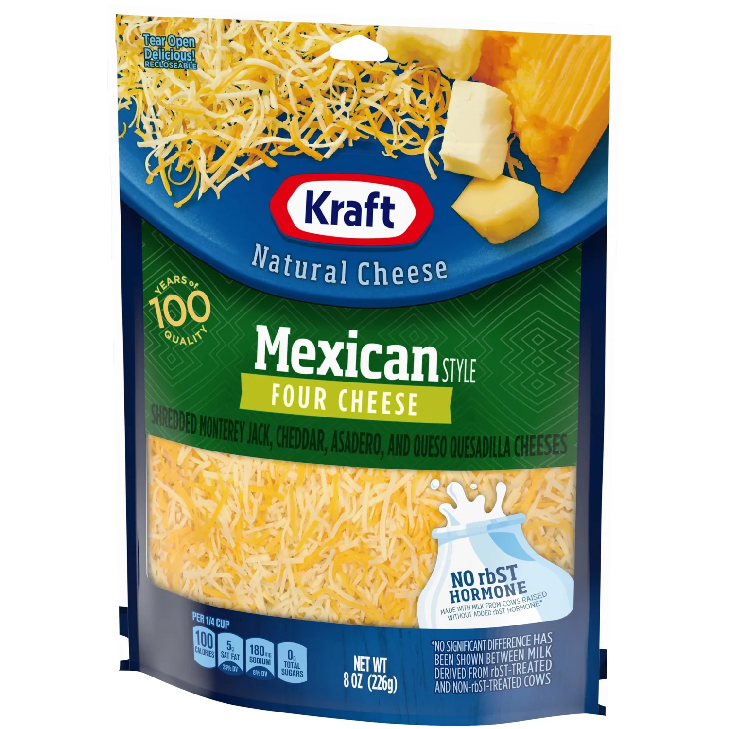 Kraft Cheese, 4 Cheese Mexican Style Blend, Finely Shredded, 8 oz