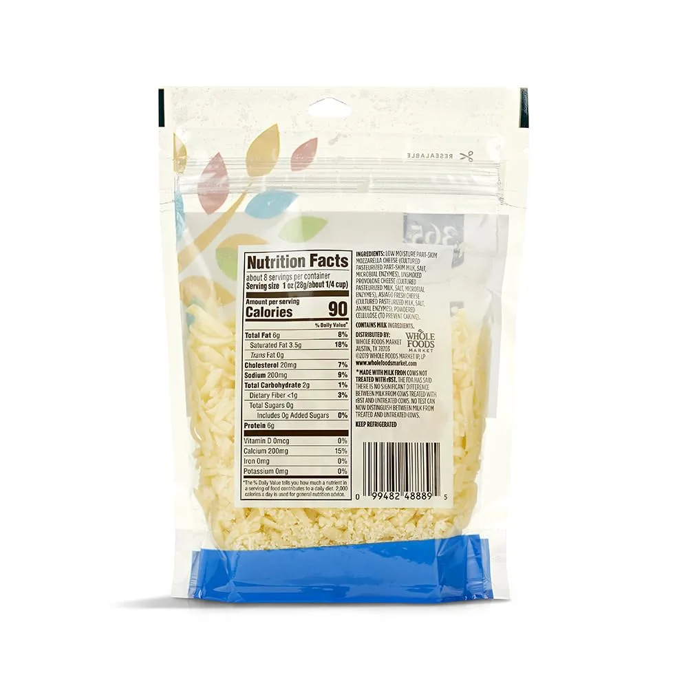365 by Whole Foods Market, Blend Pizza Shred, 8 Ounce