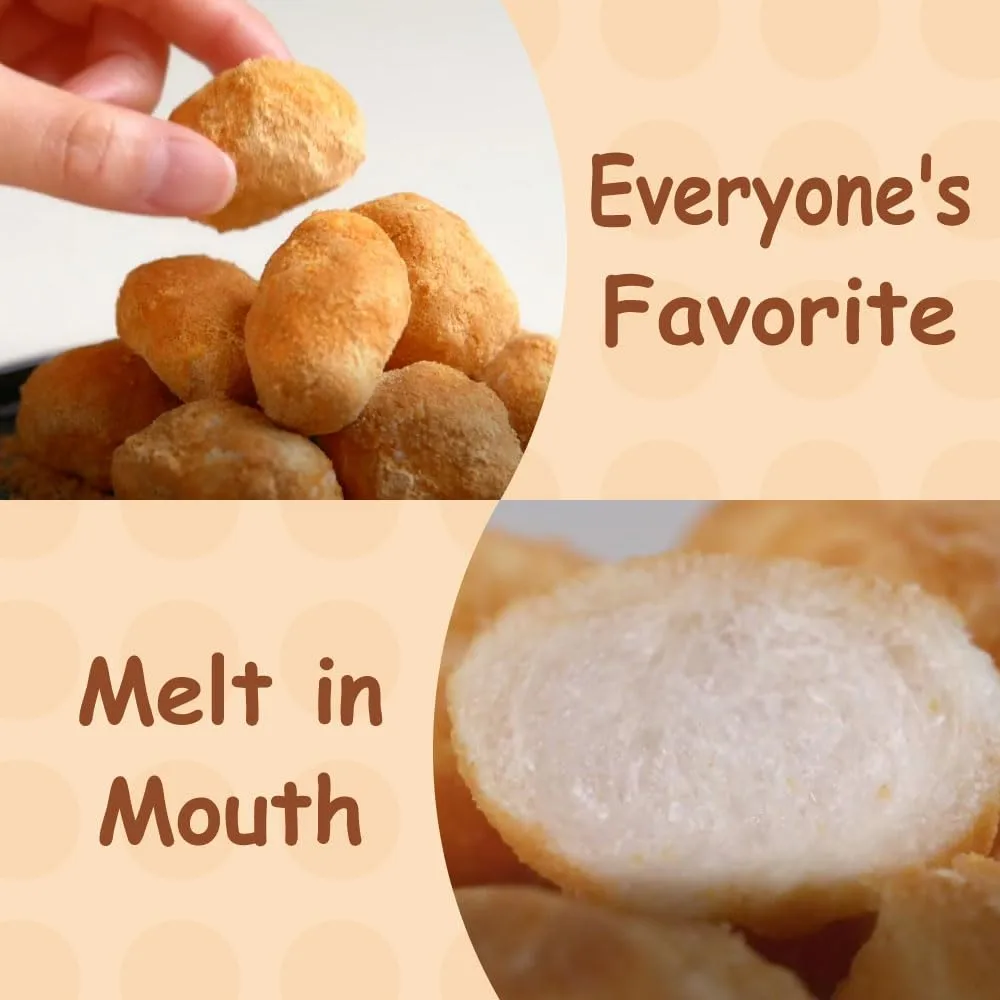 Echigo Seika, Funwari Meijin Fluffy Rice Puff, Kinako Flavor | Snack Size, Asian Rice Snacks | Authentic Product of Japan (1 pack, Sweet Soybean Powder)