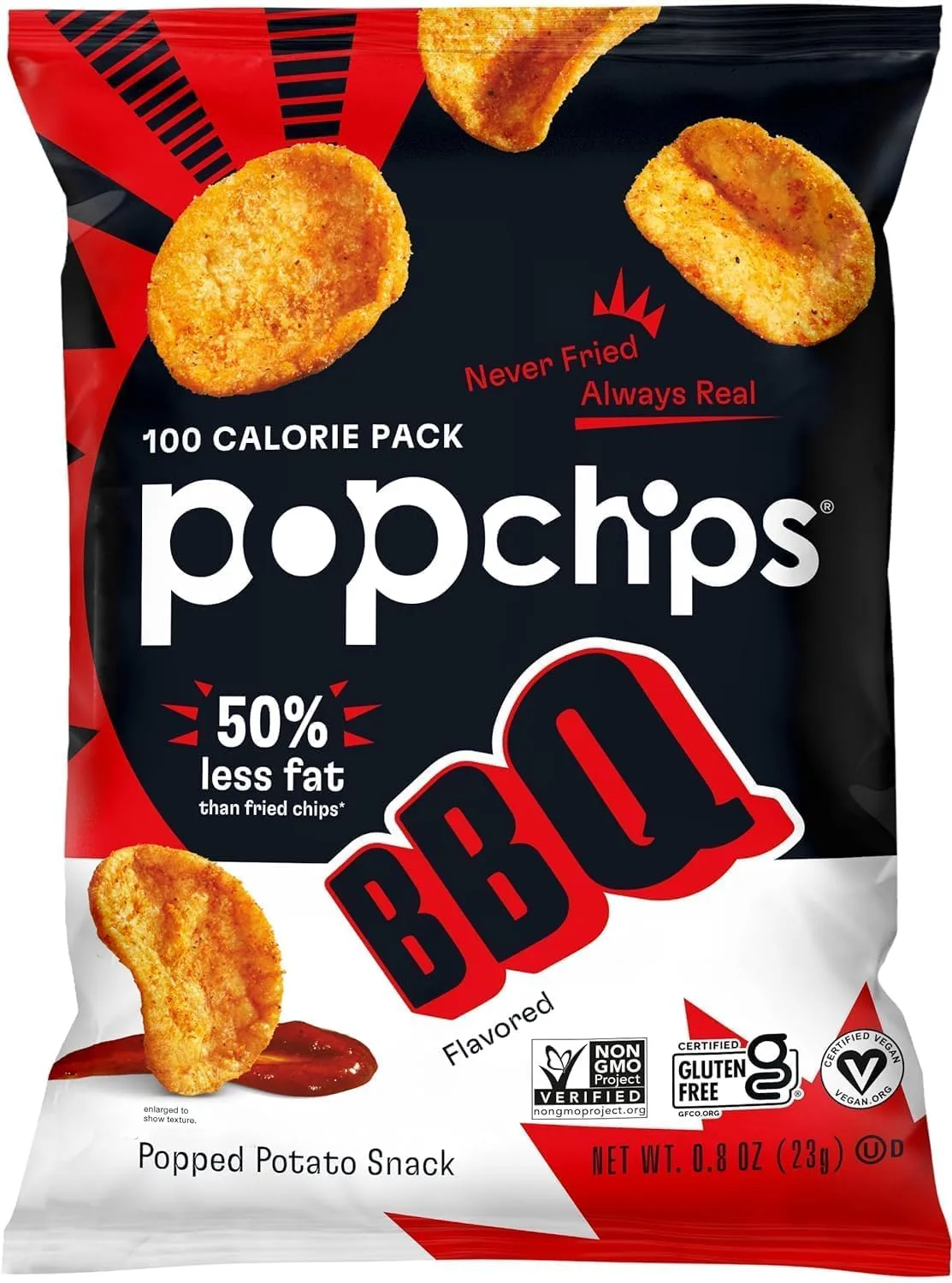 Popchips Potato Snack Chips, Barbeque, 5 oz