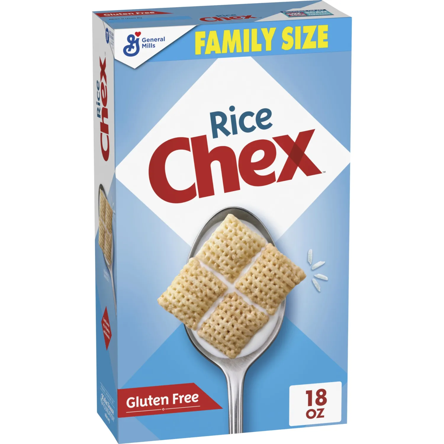 Rice Chex Gluten Free Breakfast Cereal, Homemade Chex Mix Ingredient, Family Size, 18 oz