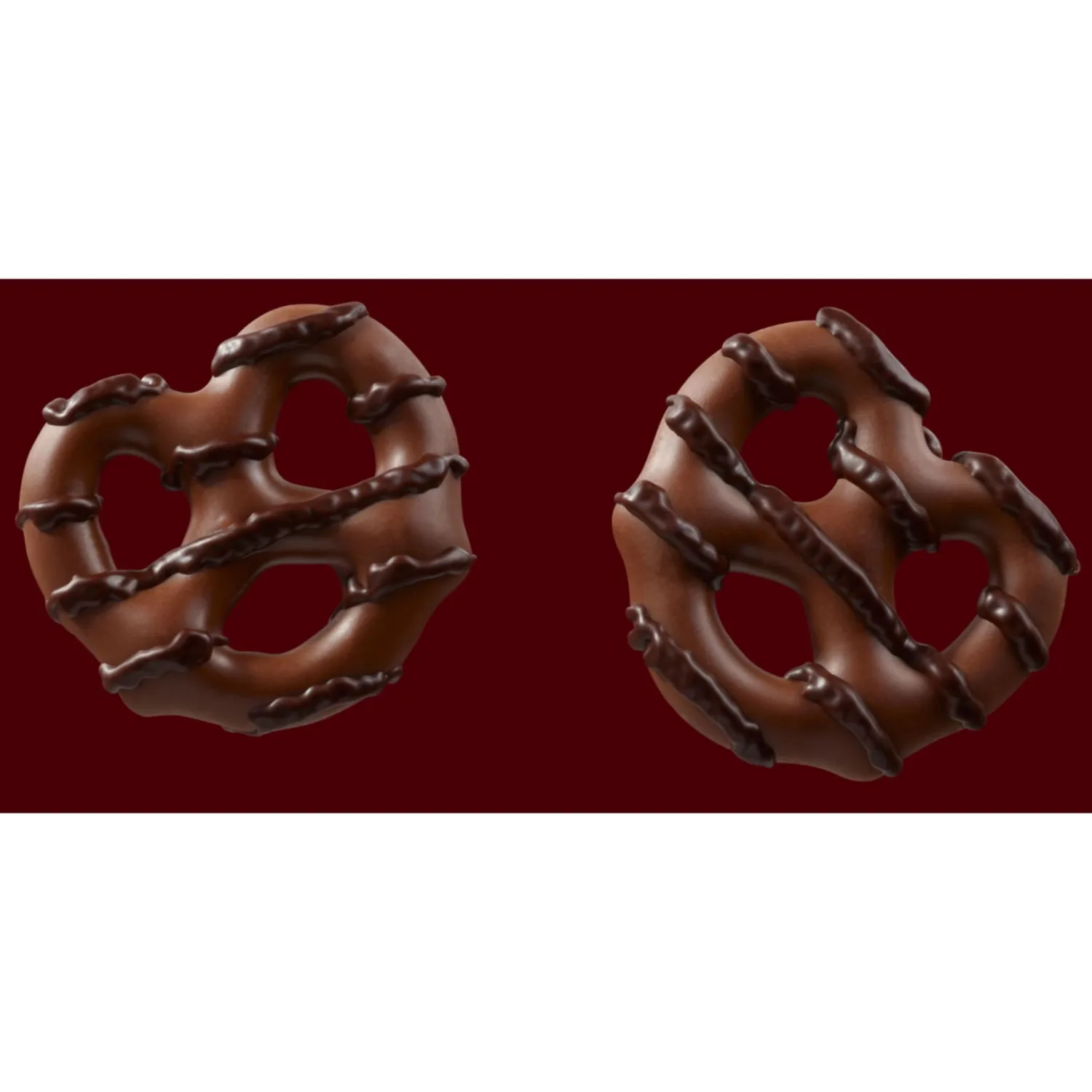 HERSHEY'S Milk and Dark Chocolate Covered Dipped Pretzels Bag, 8.5 oz (Pack of 3)